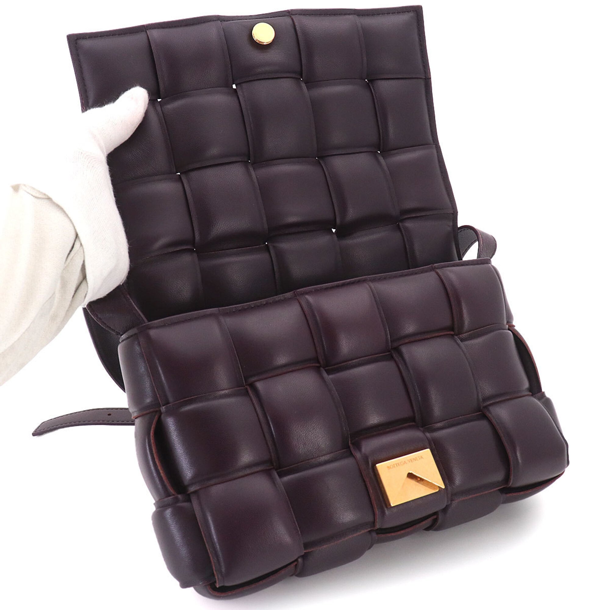 Bottega Veneta Purple Intrecciato Handbag Shoulder Bag (Pre-Owned)