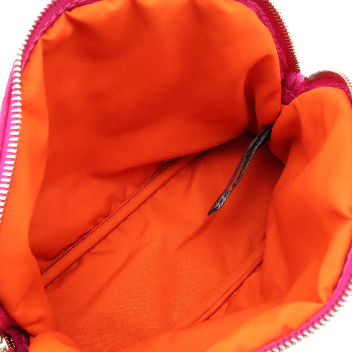 Hermes Fuchsia Canvas Handbag Pouch Wash Bag (Pre-Owned)