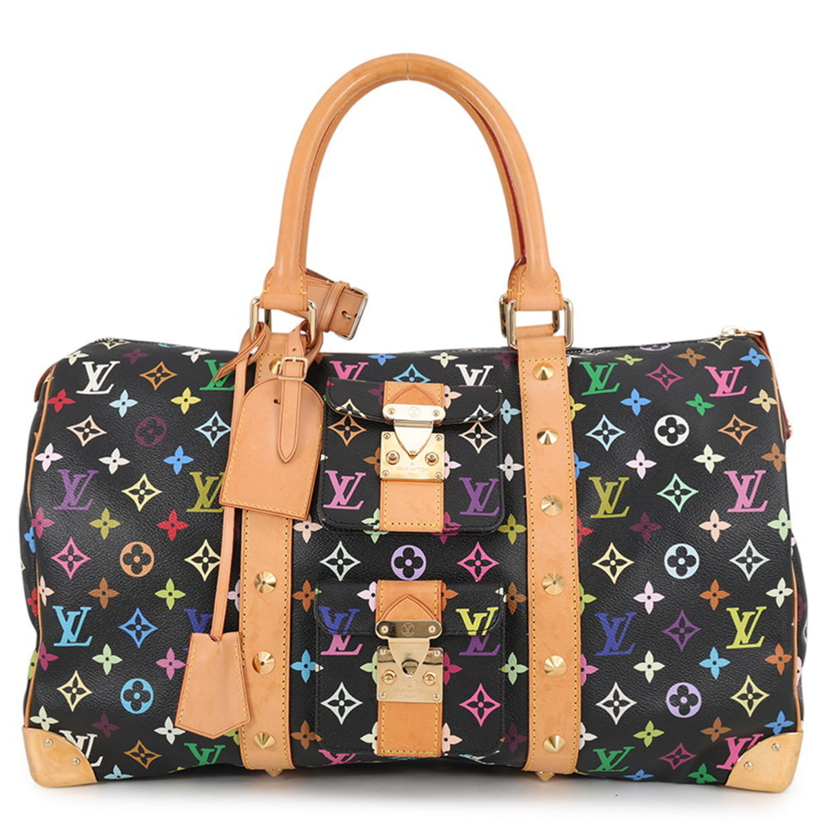 Louis Vuitton Noir Monogram Multicolore Boston Bag (Pre-Owned)