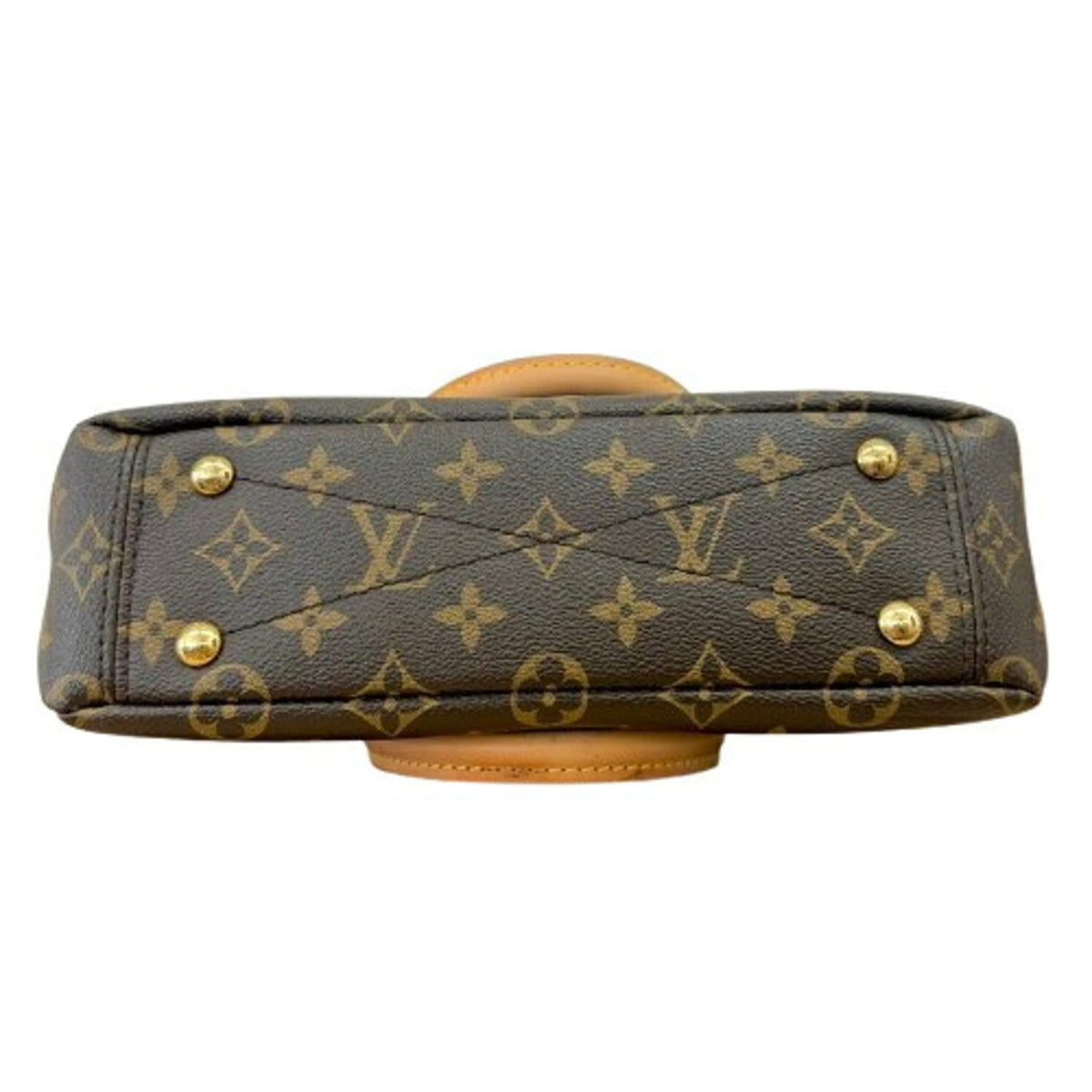 Louis Vuitton Monogram Brown Red Color Leather Handbag (Pre-Owned)