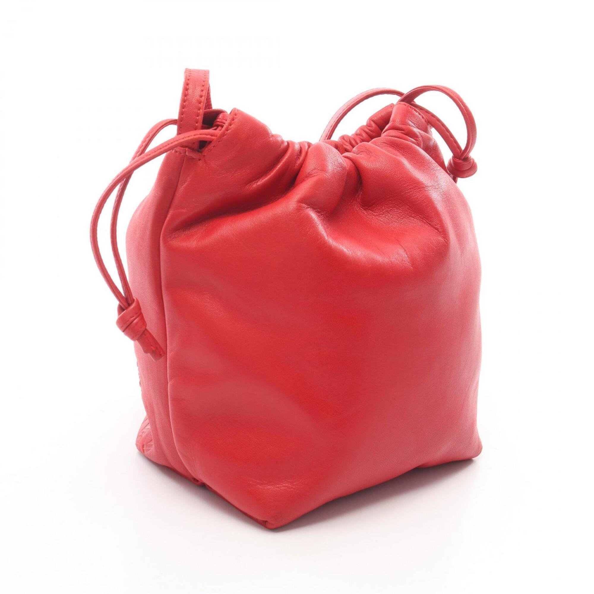 Loewe Red Color Nappa Leather Handbag Shoulder Bag (Pre-Owned)