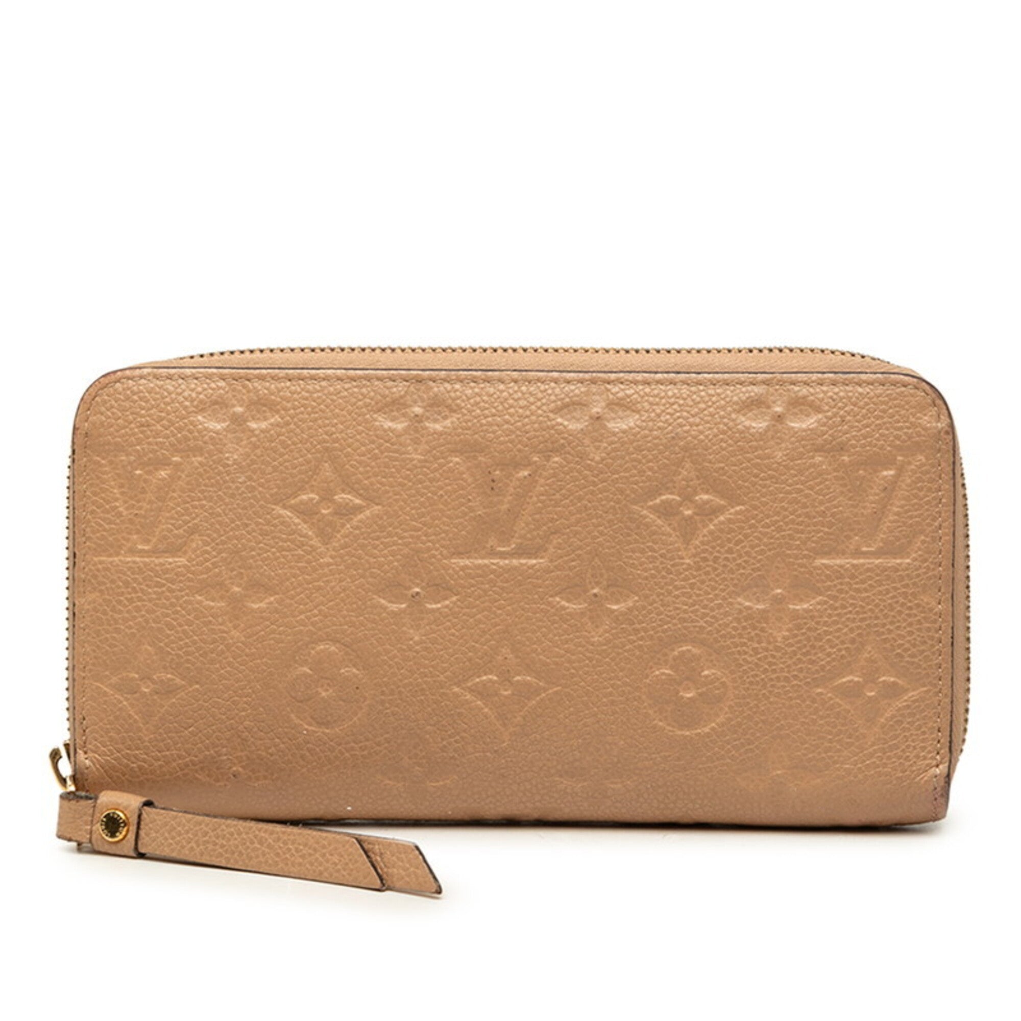Louis Vuitton Beige Leather Long Wallet (Bi-Fold) (Pre-Owned)