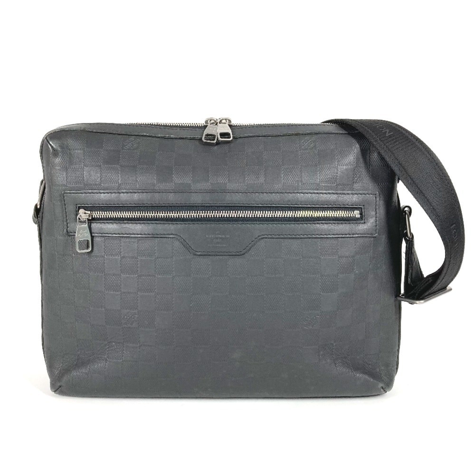 Louis Vuitton Black Galle Onyx Damier Infini Messenger Bag Shoulder Bag (Pre-Owned)