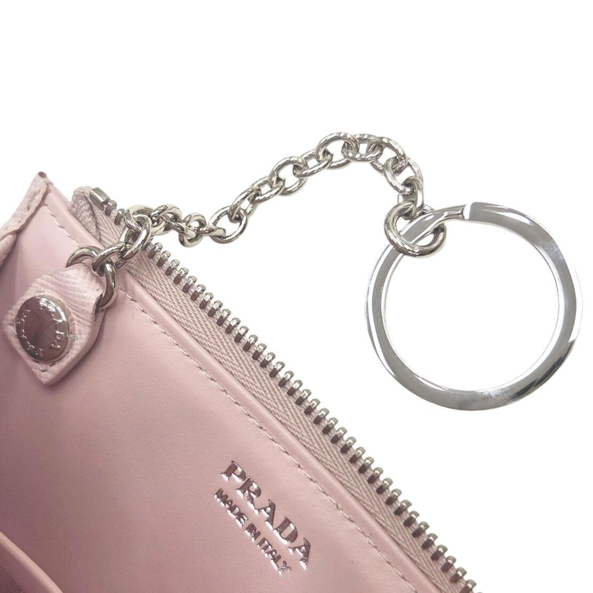 Prada Saffiano Light Pink Leather Coin Purse/Coin Case (Pre-Owned)