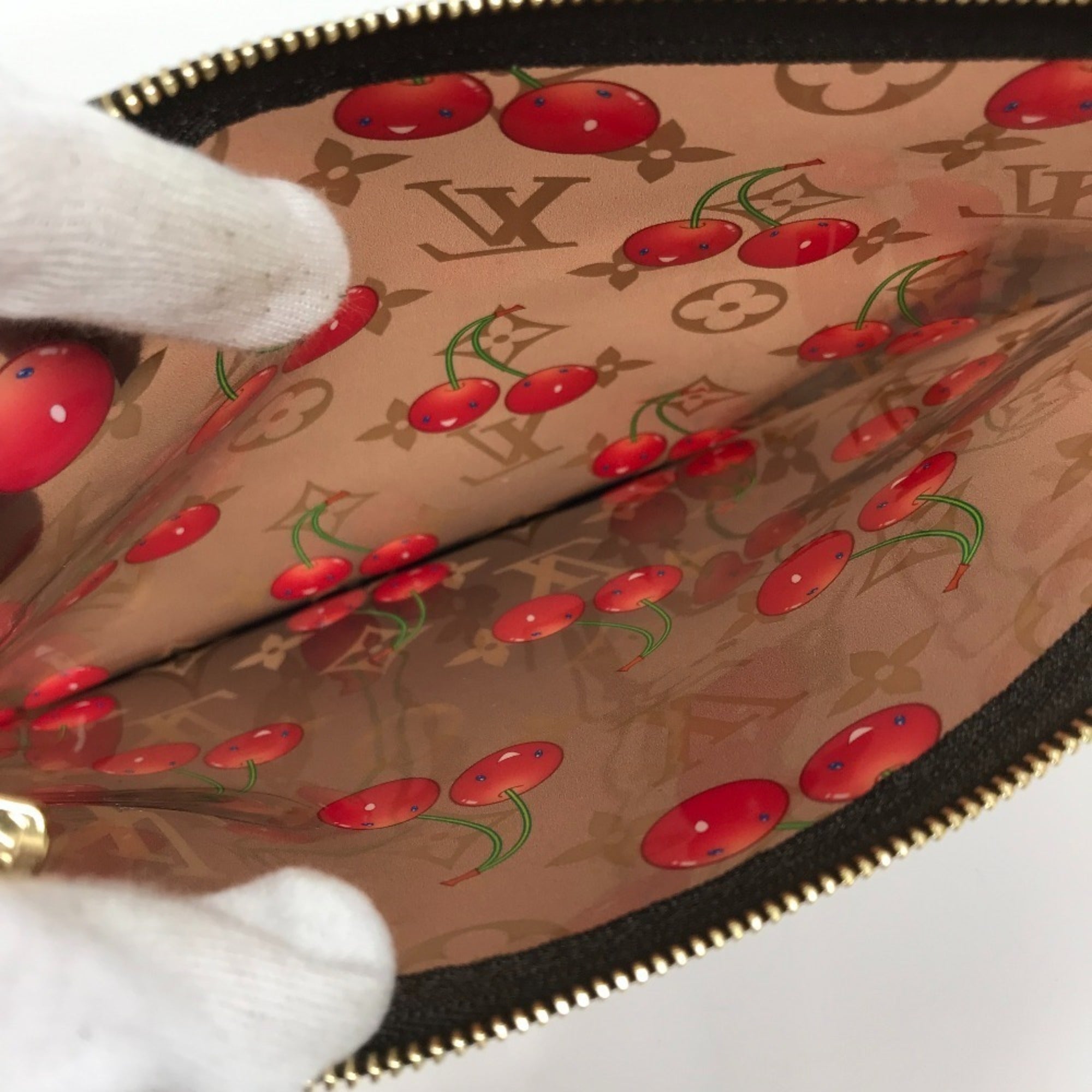 Louis Vuitton Brown Clear Monogram Red Color Monogram Shoulder Bag (Pre-Owned)