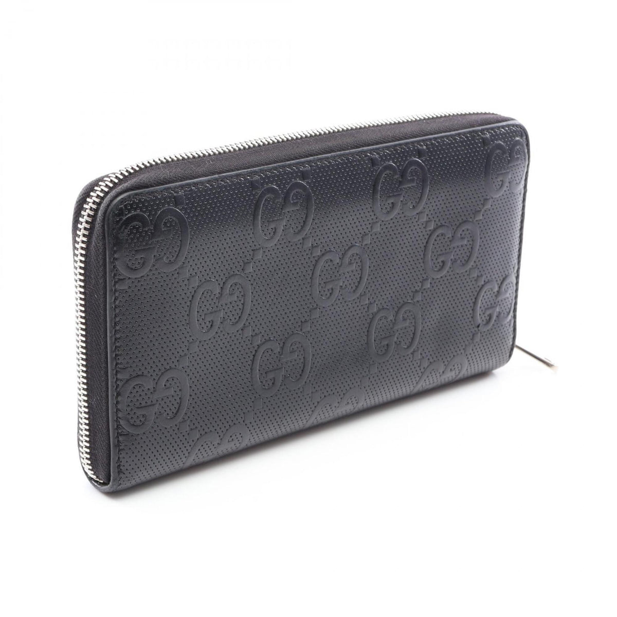 Gucci Black Leather Long Wallet (Bi-Fold) (Pre-Owned)
