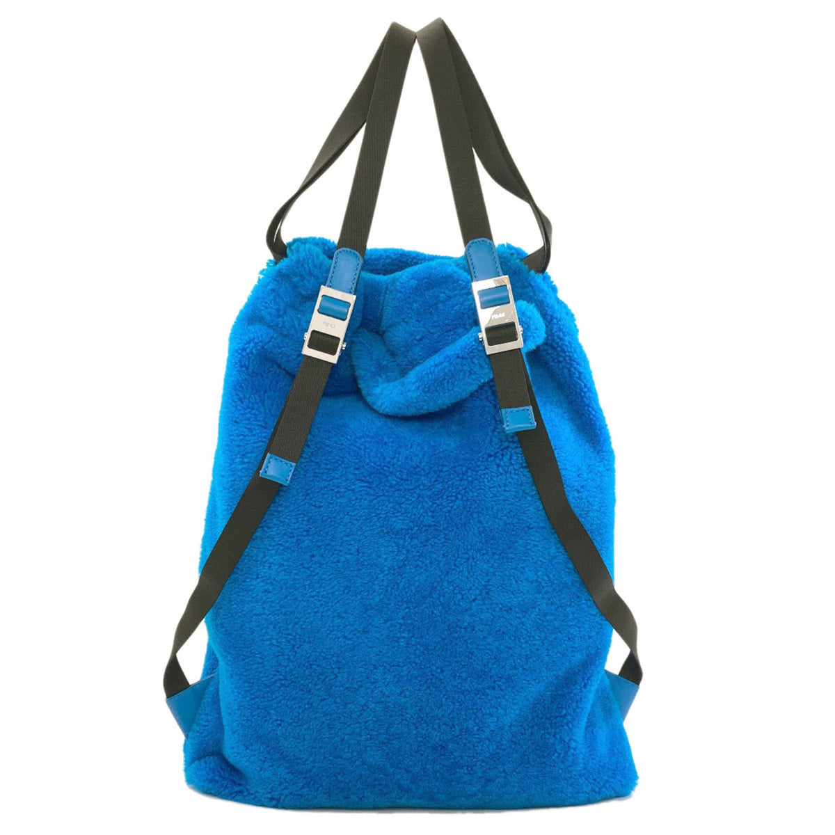 Fendi Blue Leather Backpack (Pre-Owned)