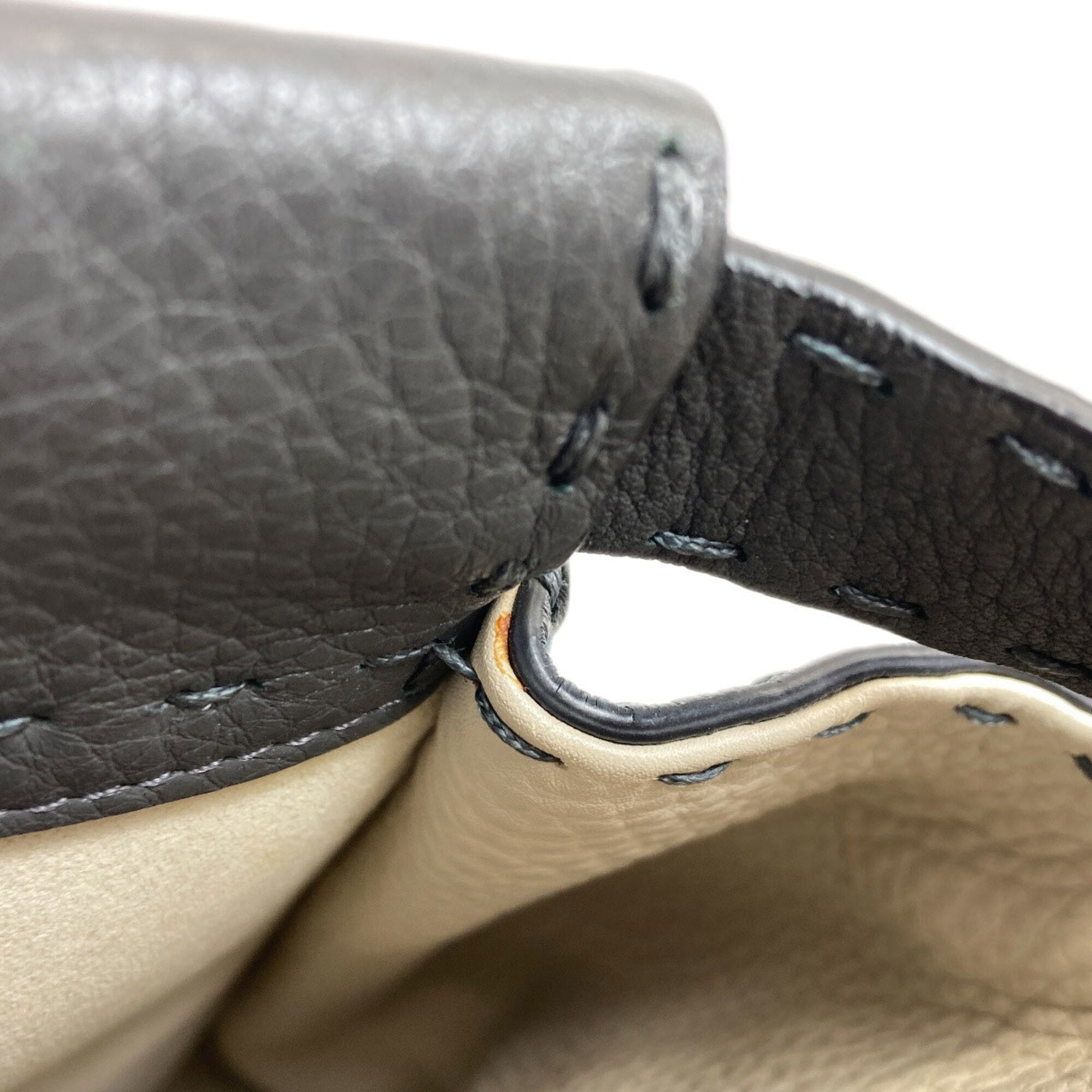 Fendi Gray Leather Handbag (Pre-Owned)