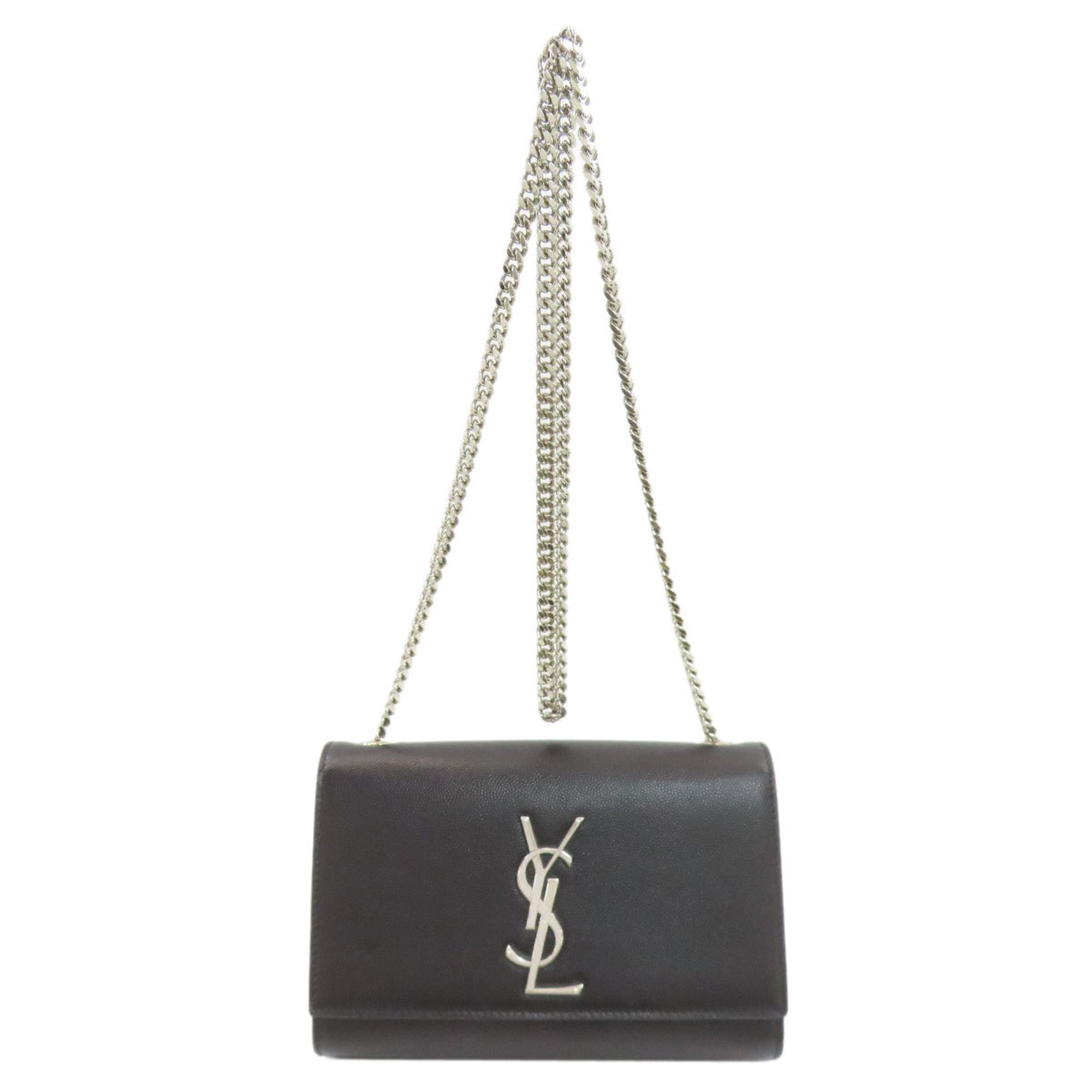 Saint Laurent Black Leather Shoulder Bag (Pre-Owned)
