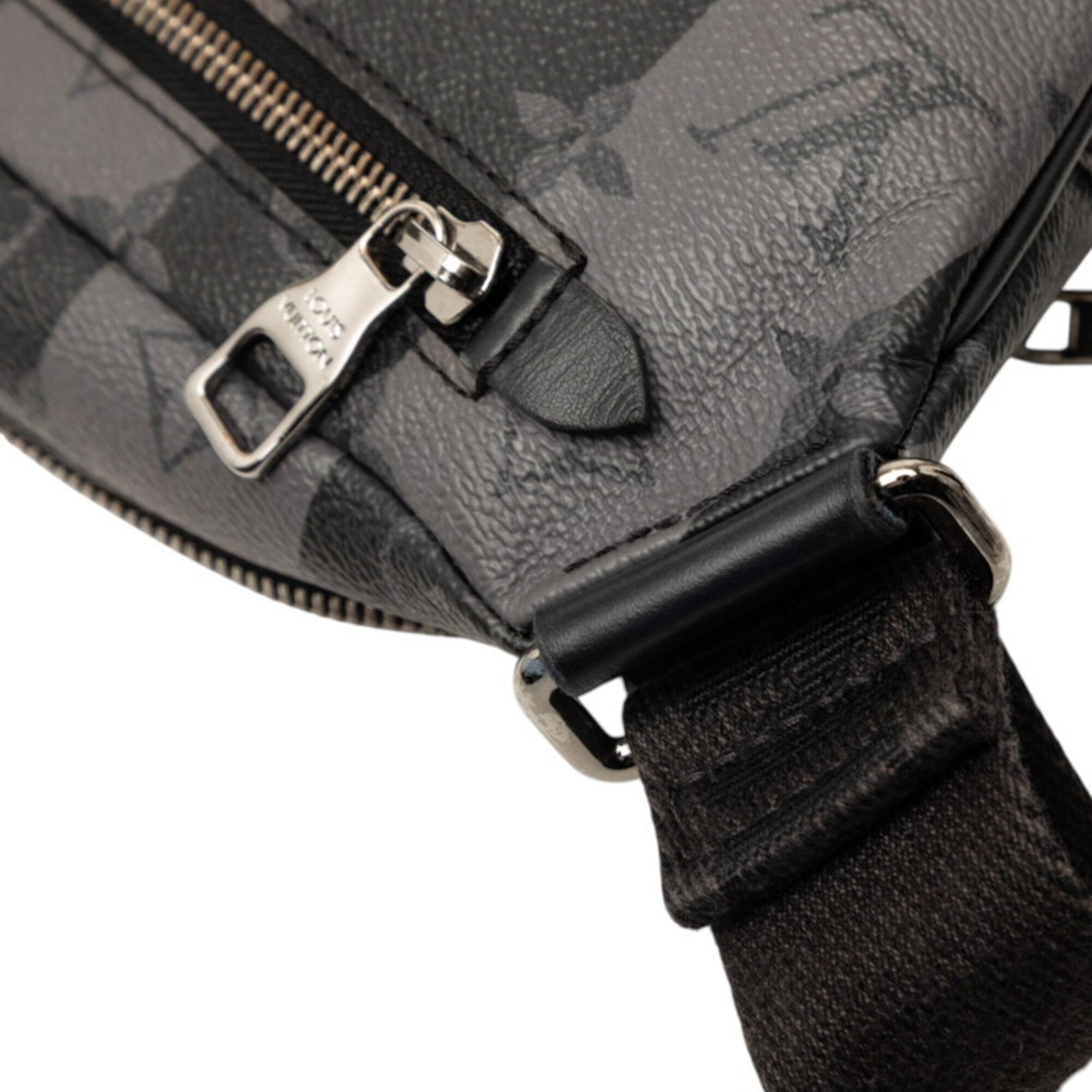 Louis Vuitton Black Gray Pvc Sling Bag (Pre-Owned)