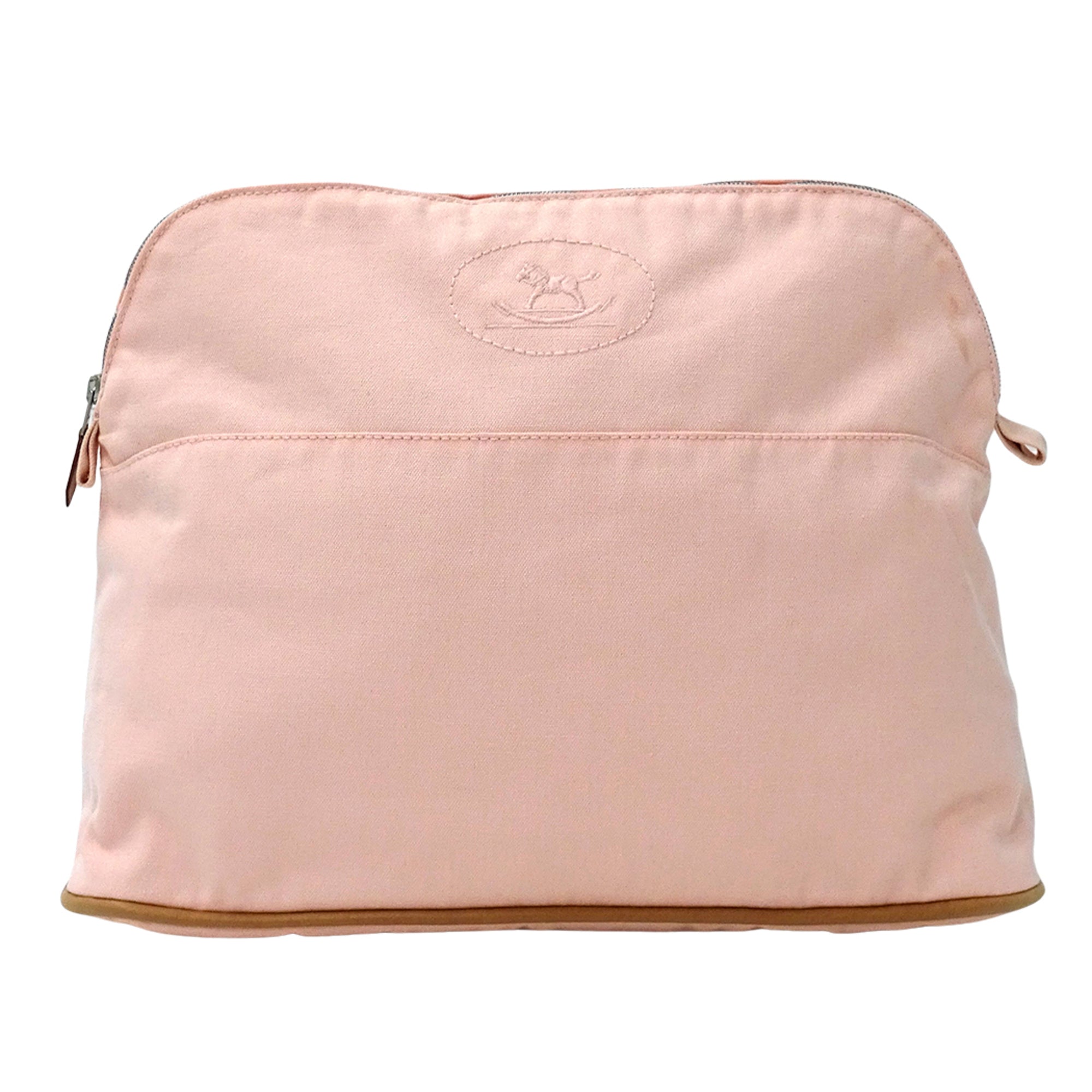 Hermes Pink Canvas Pouch (Pre-Owned)