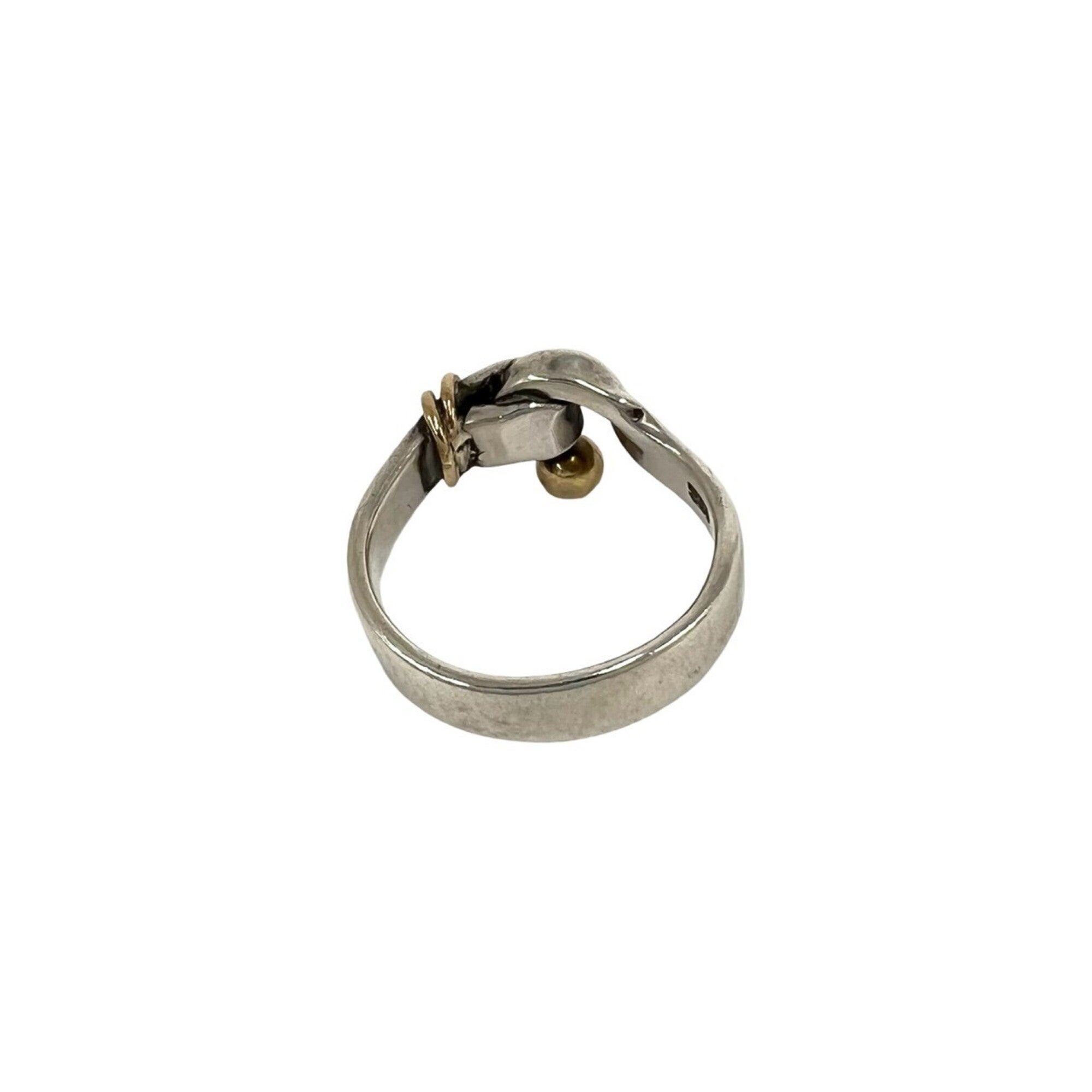Tiffany Gold Silver Yellow Gold (18K) Silver 925 Band Ring (Pre-Owned)