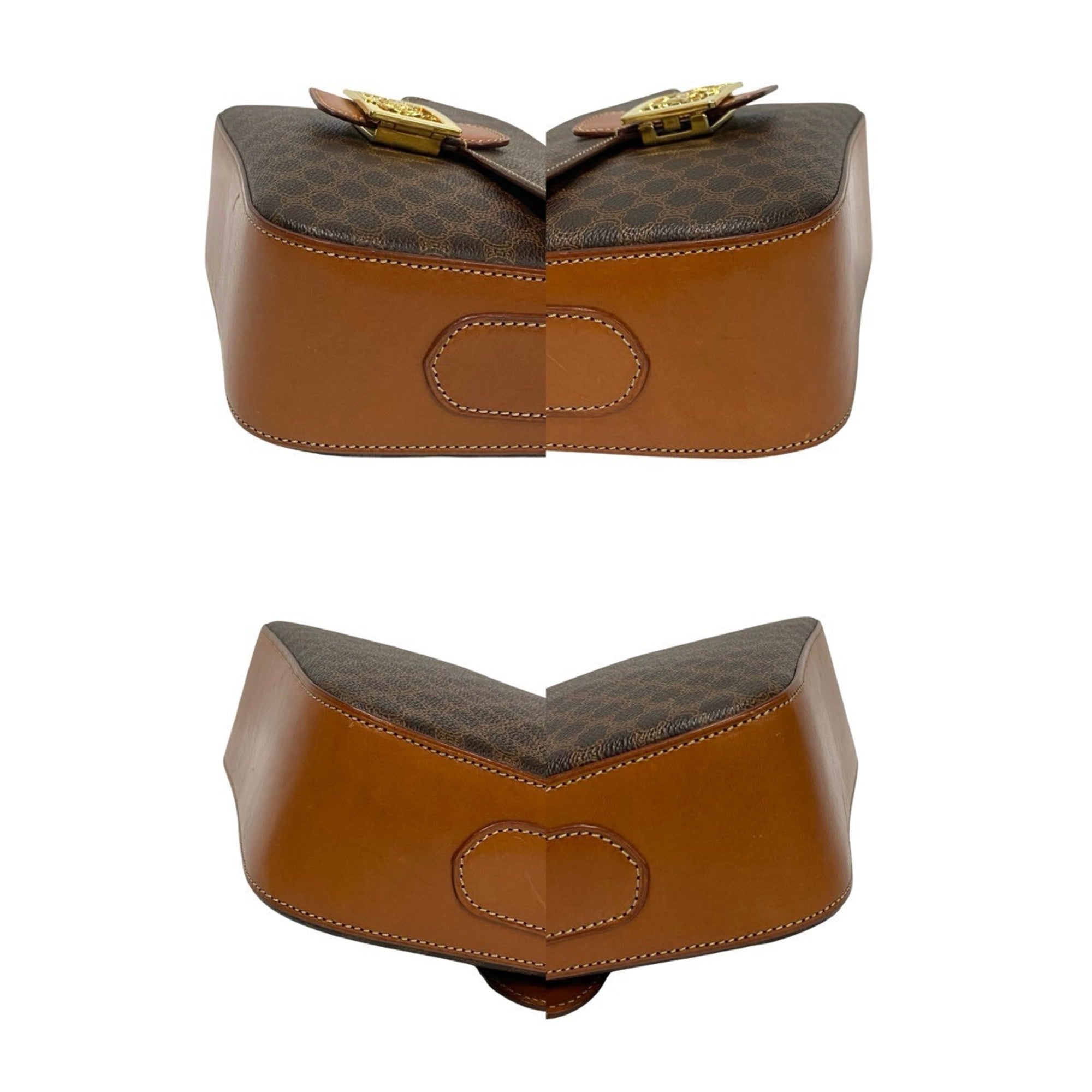 Celine Brown Leather Pvc Pochette Shoulder Bag (Pre-Owned)