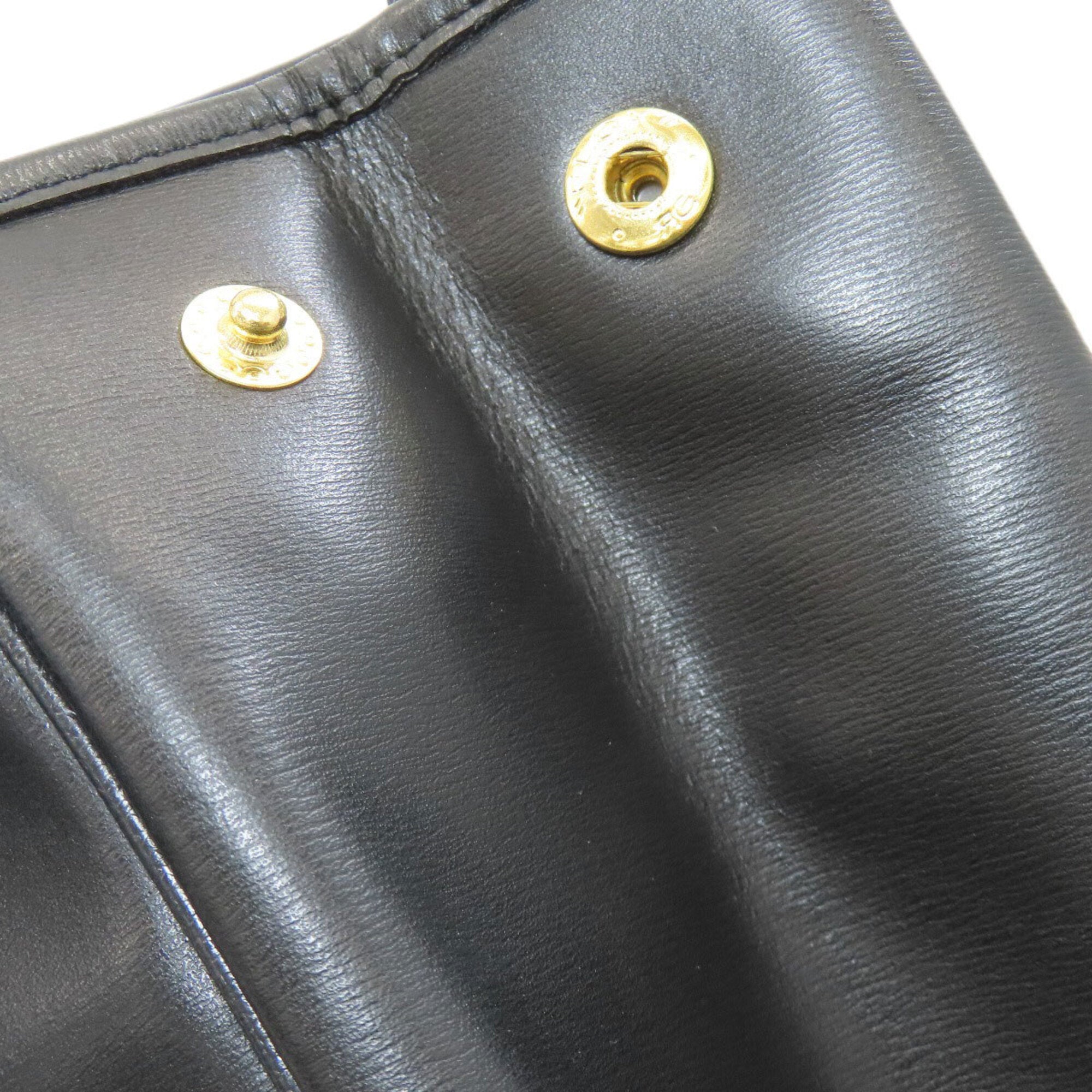 Longchamp Black Leather Handbag (Pre-Owned)