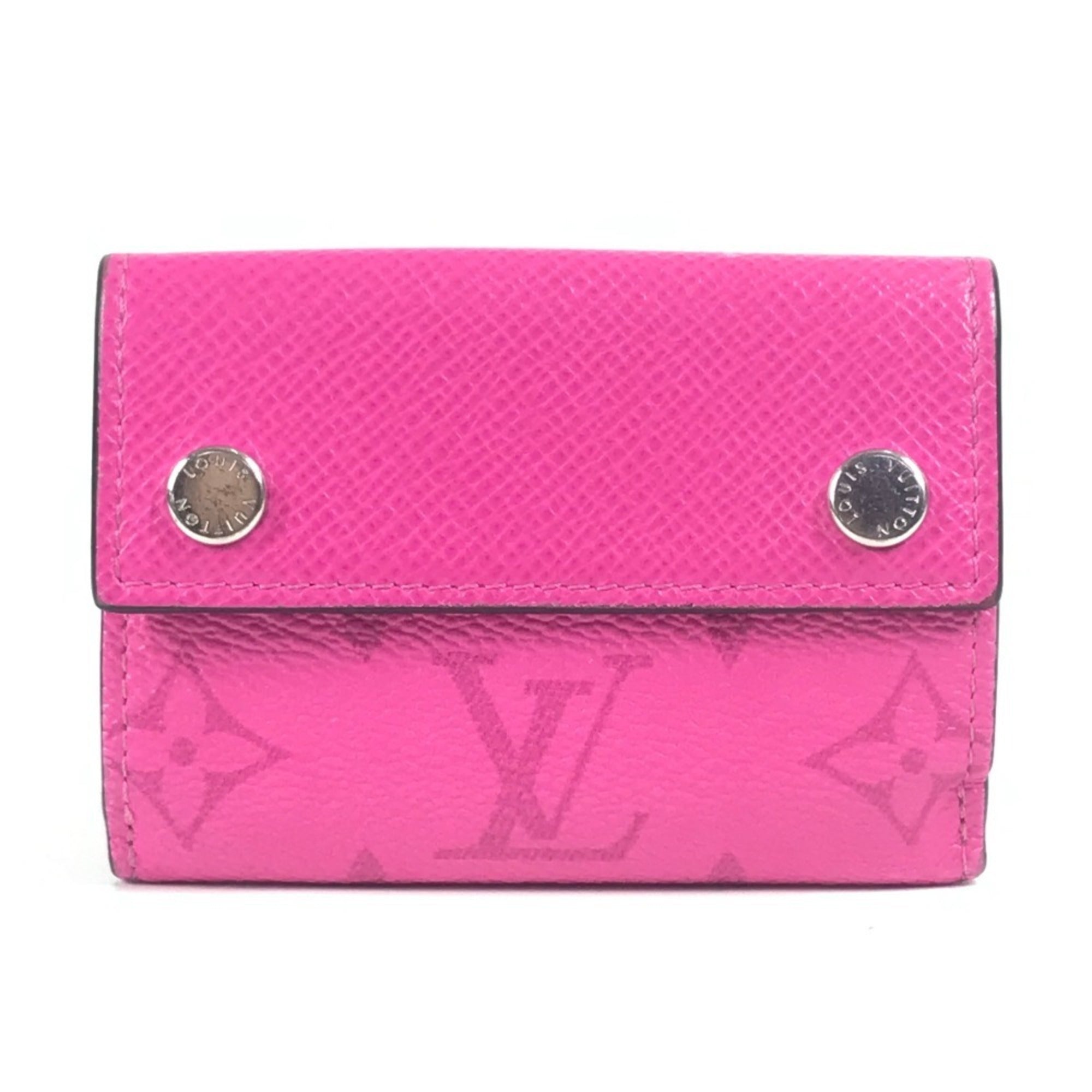 Louis Vuitton Pink Taigarama Wallet (Tri-Fold) (Pre-Owned)