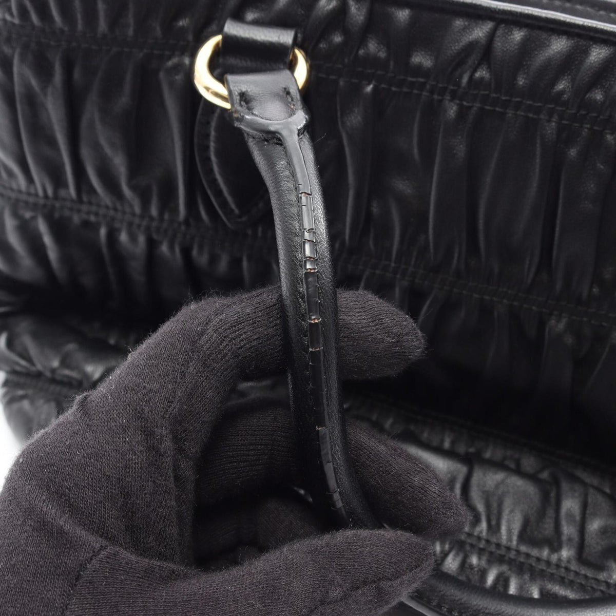 Prada Black Leather Handbag (Pre-Owned)