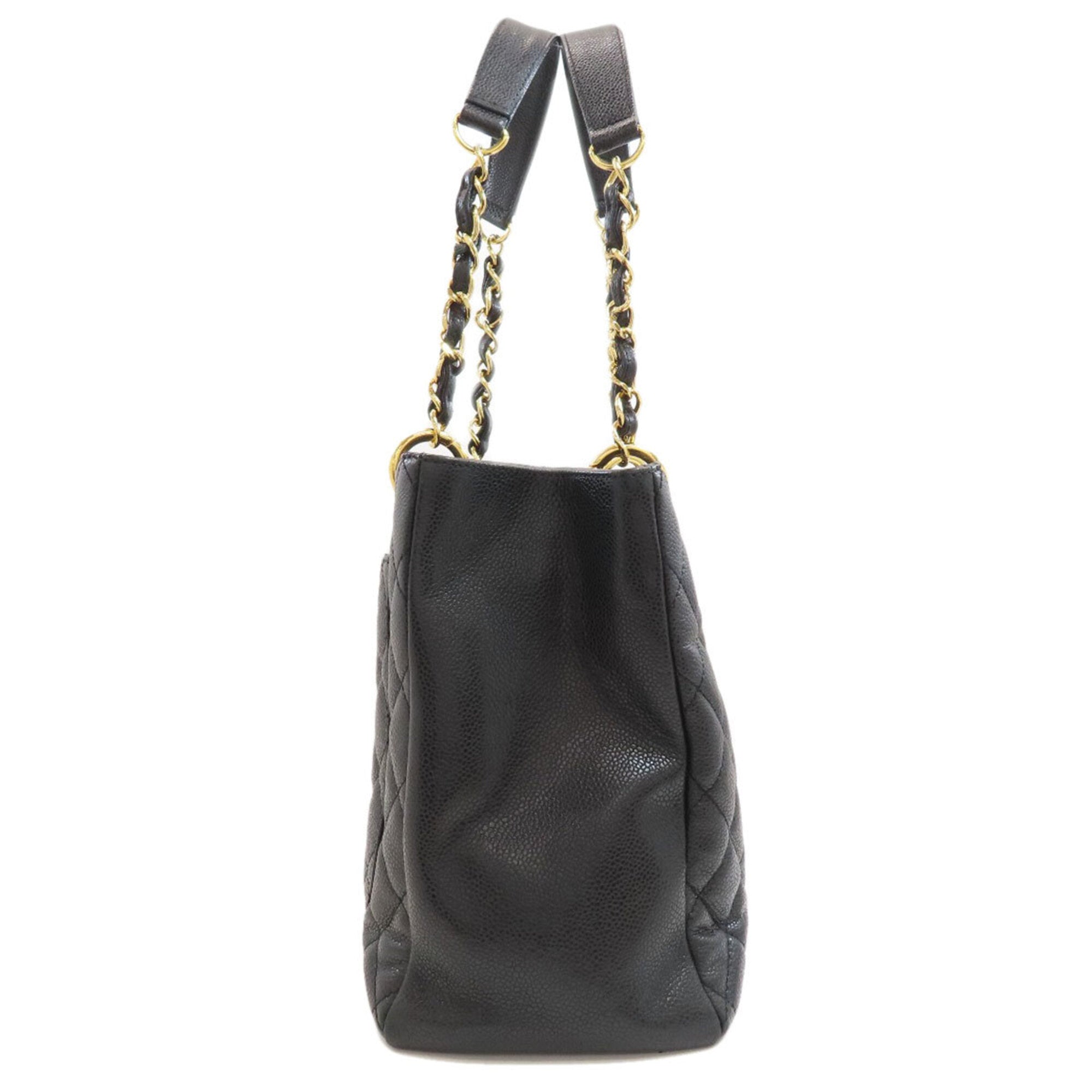 Chanel Black Leather Tote Bag (Pre-Owned)