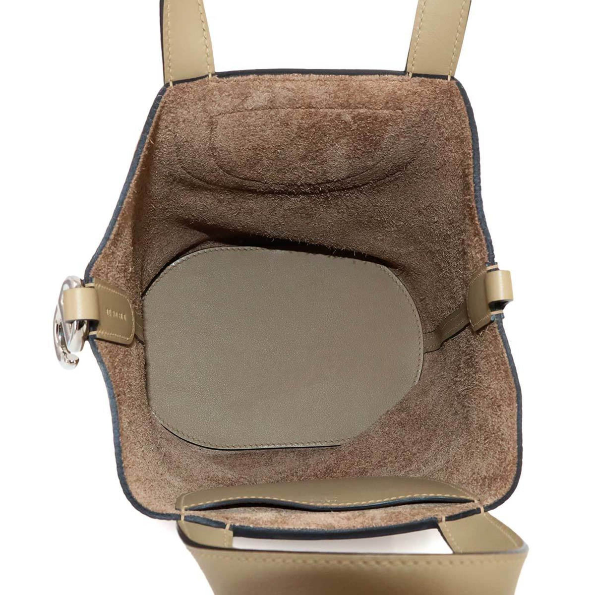 Hermes Silver Taurillon Clemence Leather Swift Leather Handbag (Pre-Owned)