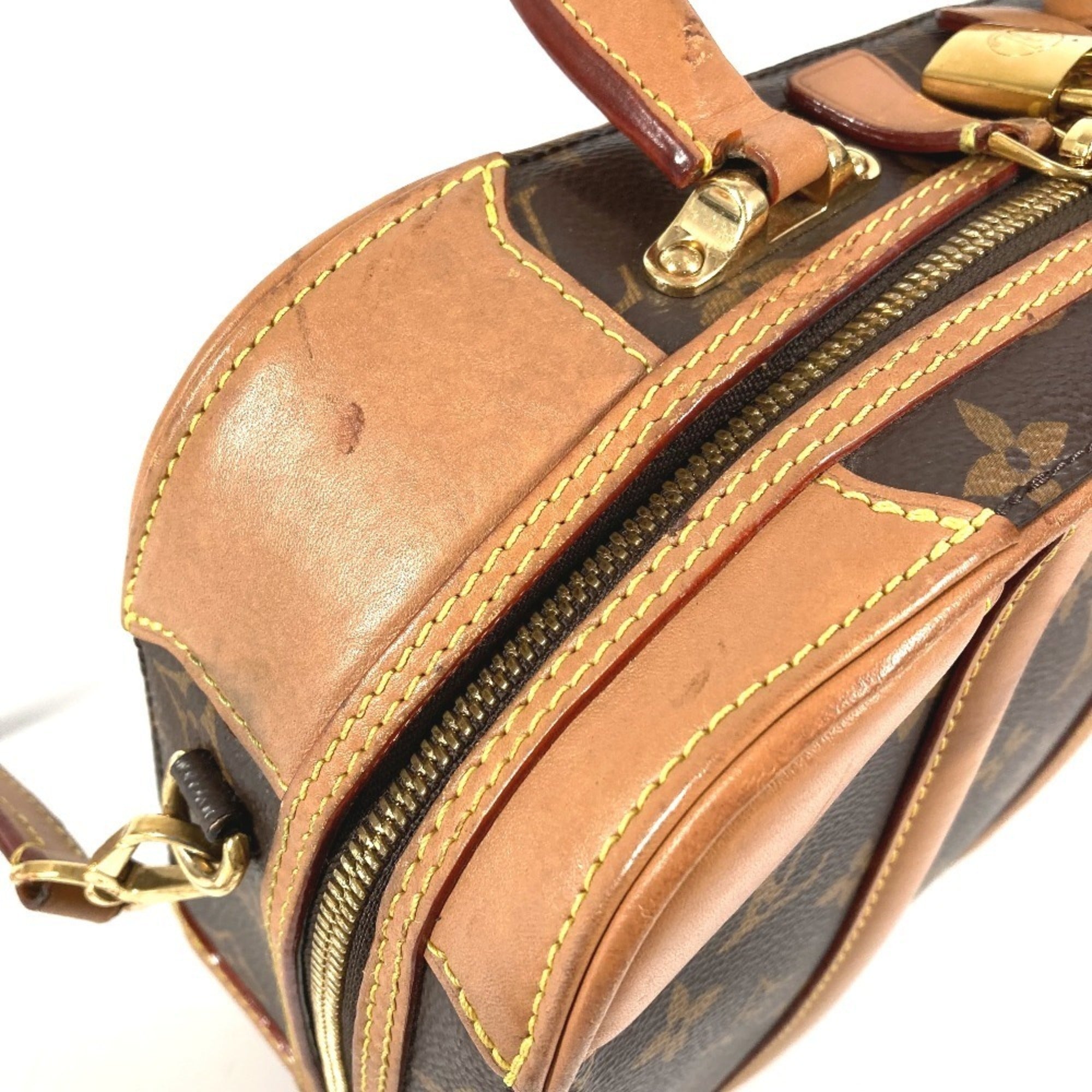 Louis Vuitton Brown Monogram Boston Bag Handbag Shoulder Bag (Pre-Owned)
