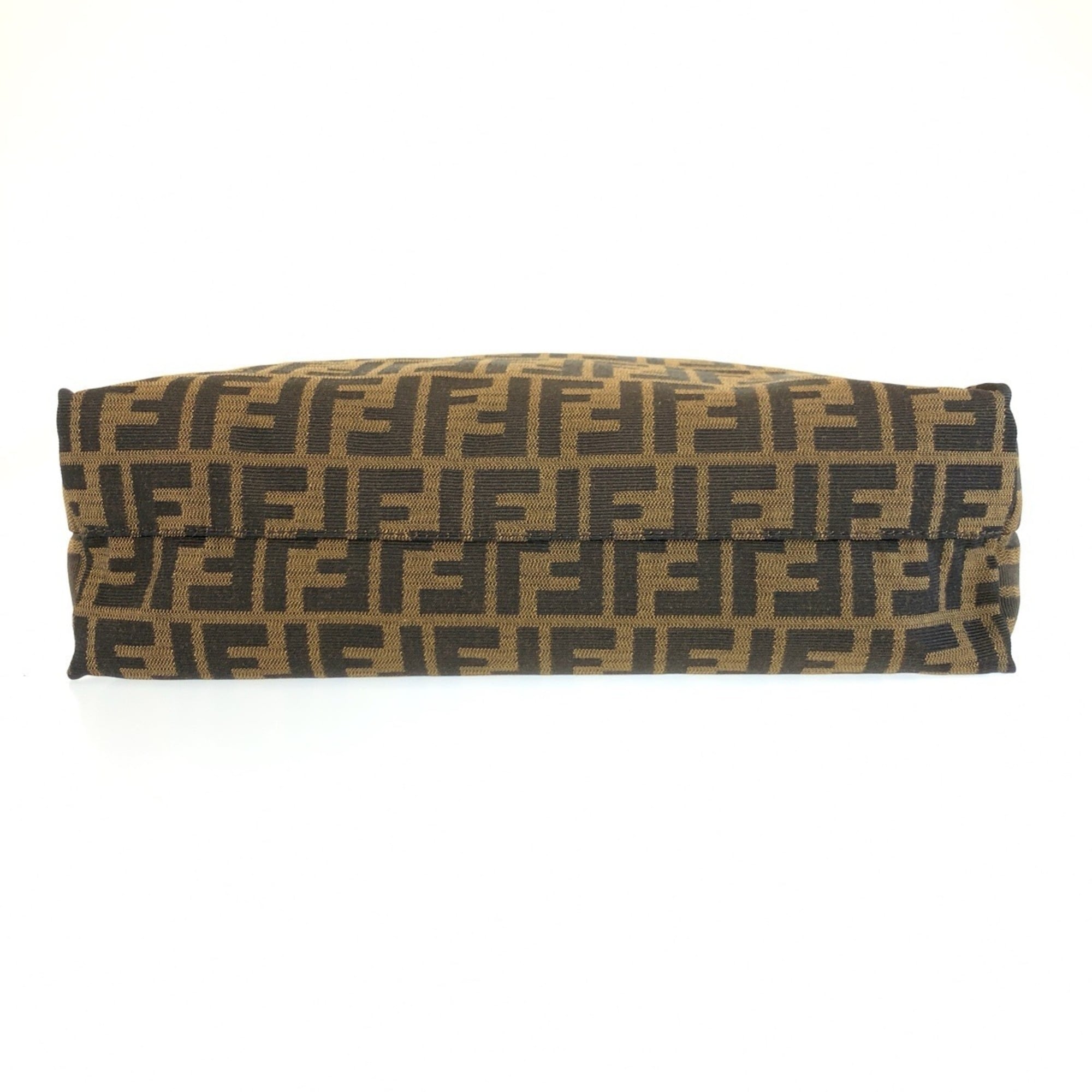 Fendi Brown Canvas Leather Handbag Tote Bag (Pre-Owned)