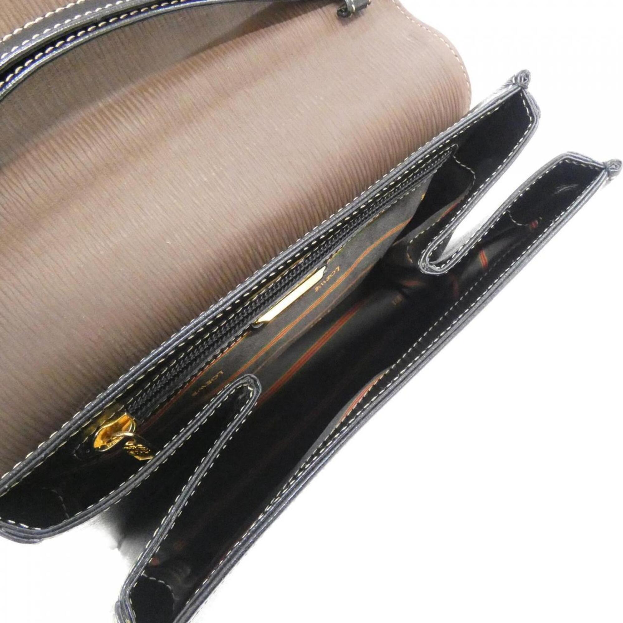Loewe Black Brown Leather Handbag (Pre-Owned)