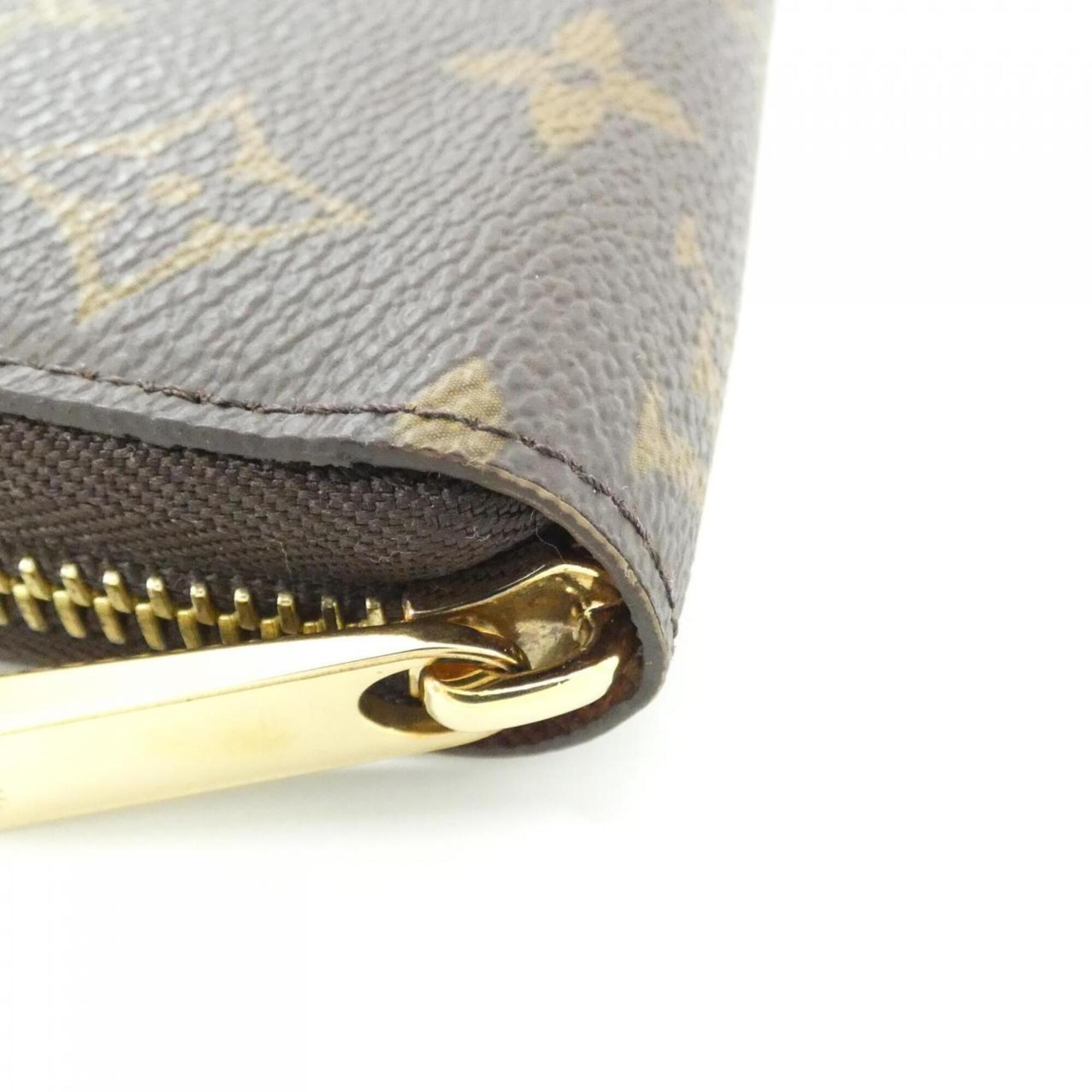 Louis Vuitton Monogram Marron Coated Canvas Long Wallet (Bi-Fold) (Pre-Owned)