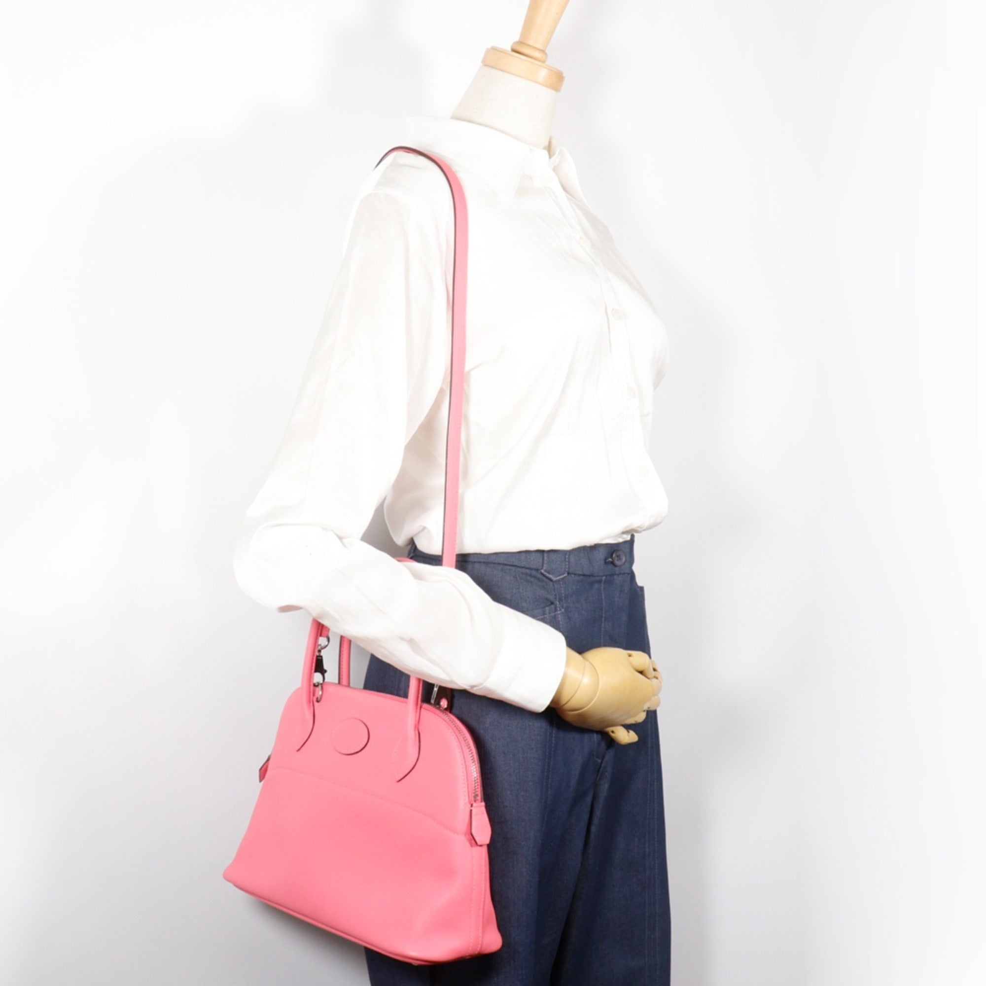 Hermes Pink Swift Leather Handbag (Pre-Owned)