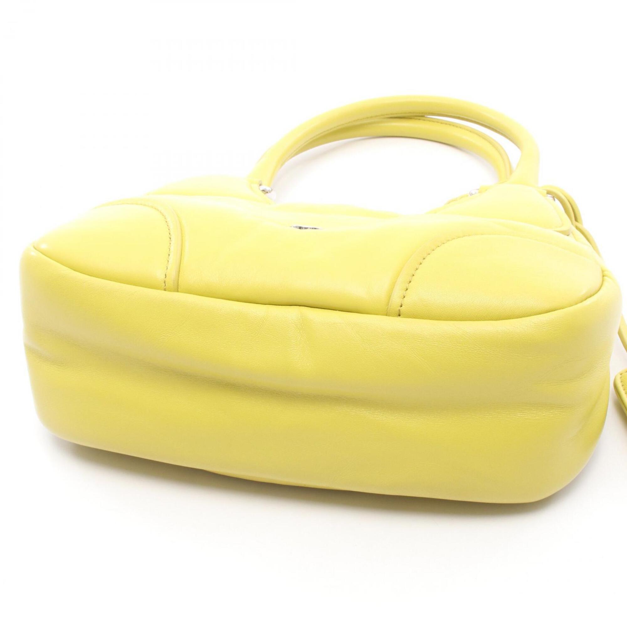 Prada Yellow Leather Handbag (Pre-Owned)