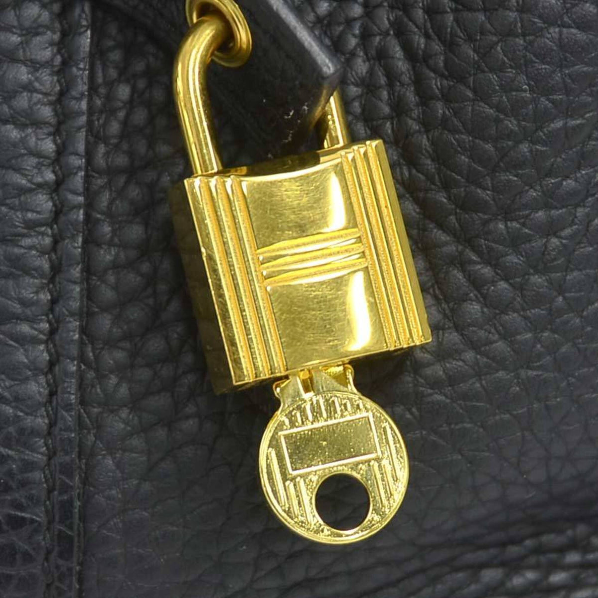 Hermes Black Taurillon Clemence Leather Handbag (Pre-Owned)