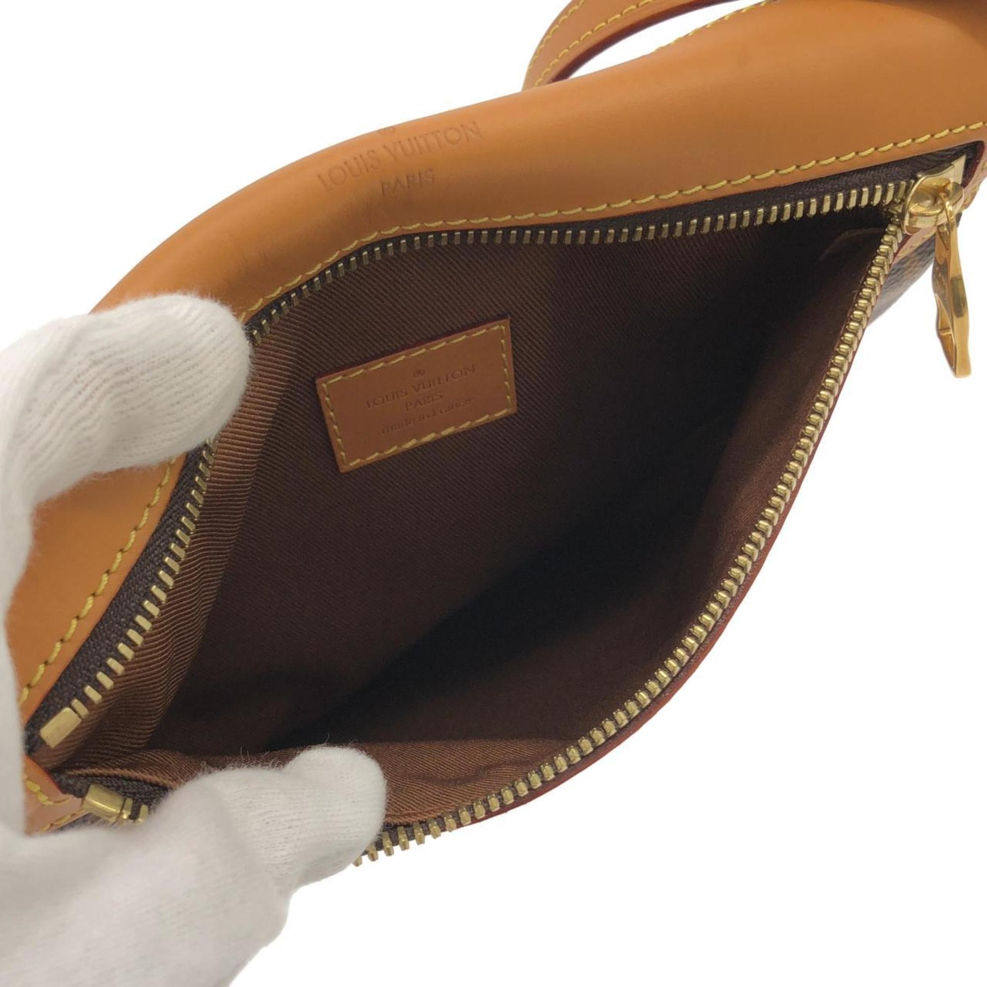 Louis Vuitton Marron Coated Canvas Shoulder Bag (Pre-Owned)