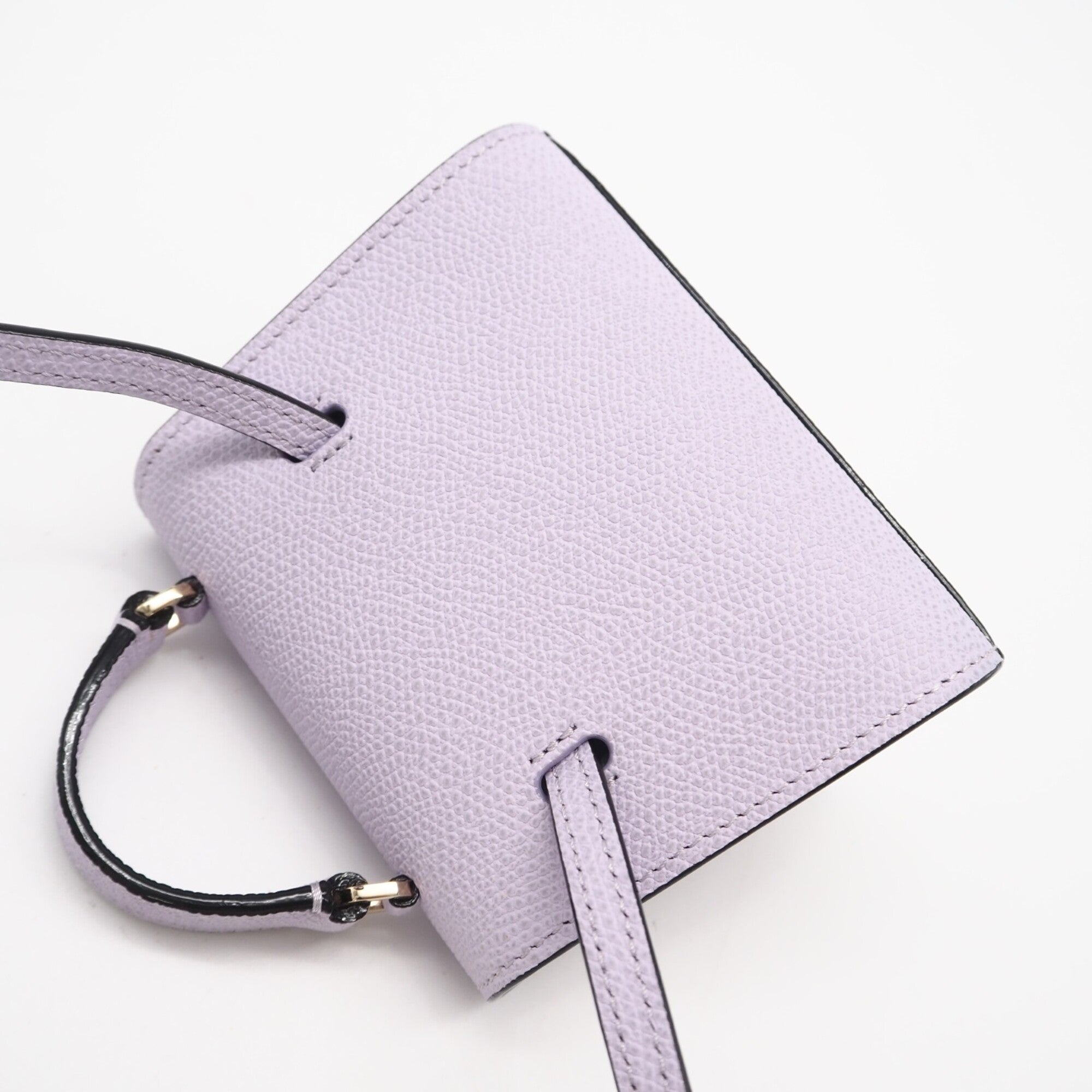 Valextra Purple Leather Shoulder Bag (Pre-Owned)