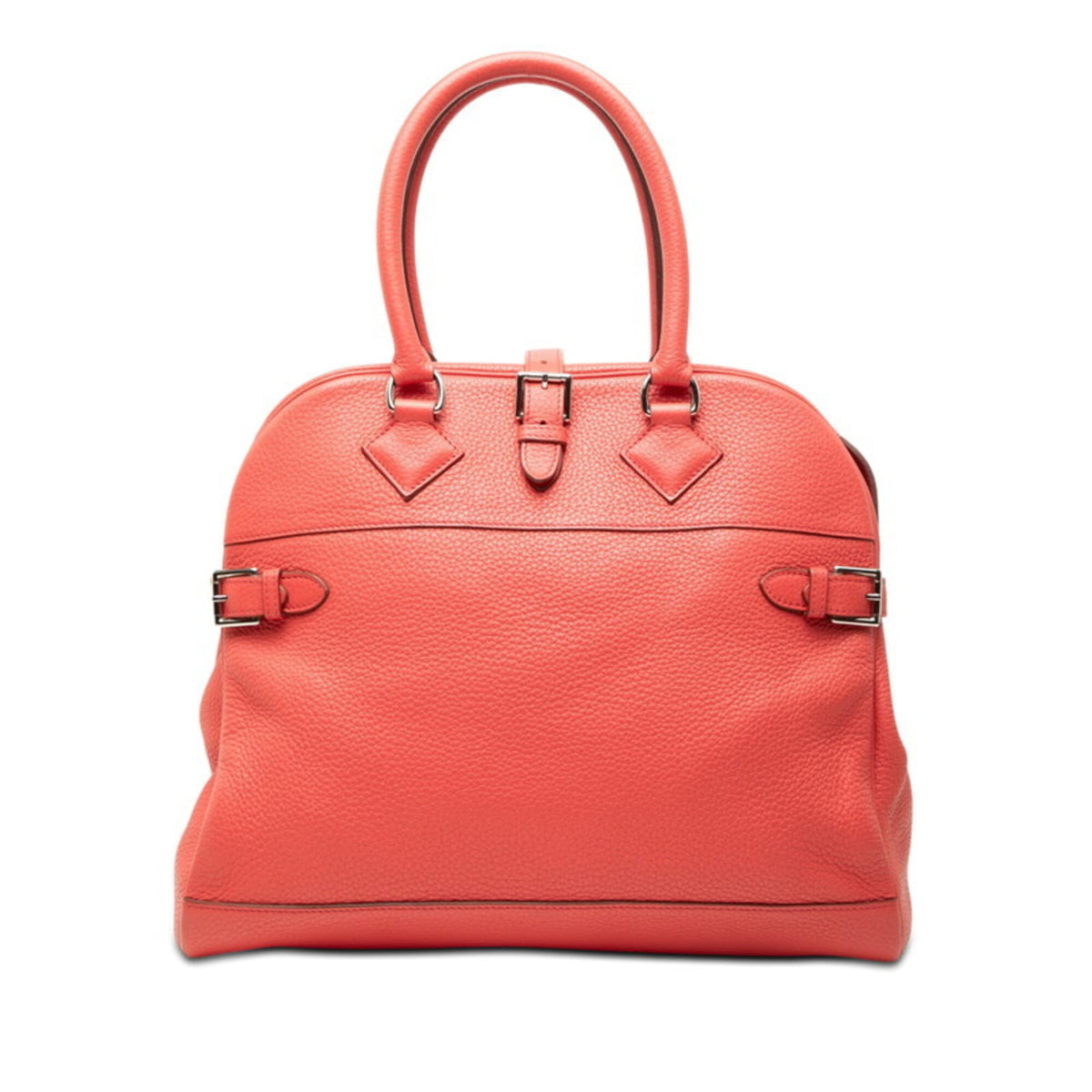 Hermes Red Color Taurillon Clemence Leather Handbag (Pre-Owned)