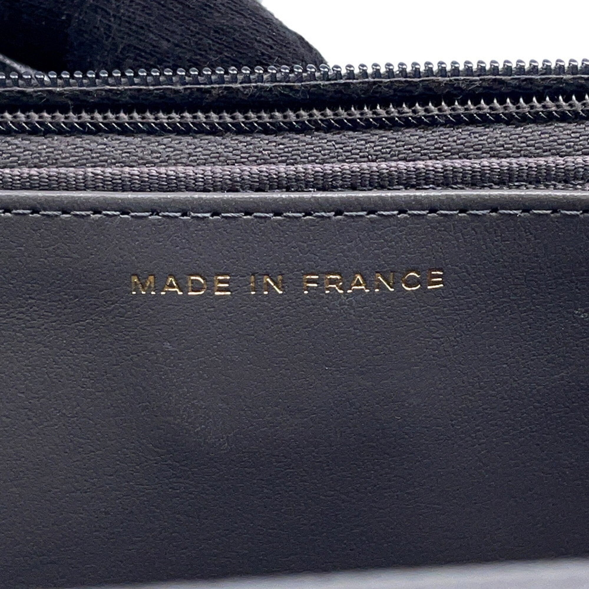 Chanel Gray Grained Calfskin Chain/Shoulder Wallet (Pre-Owned)