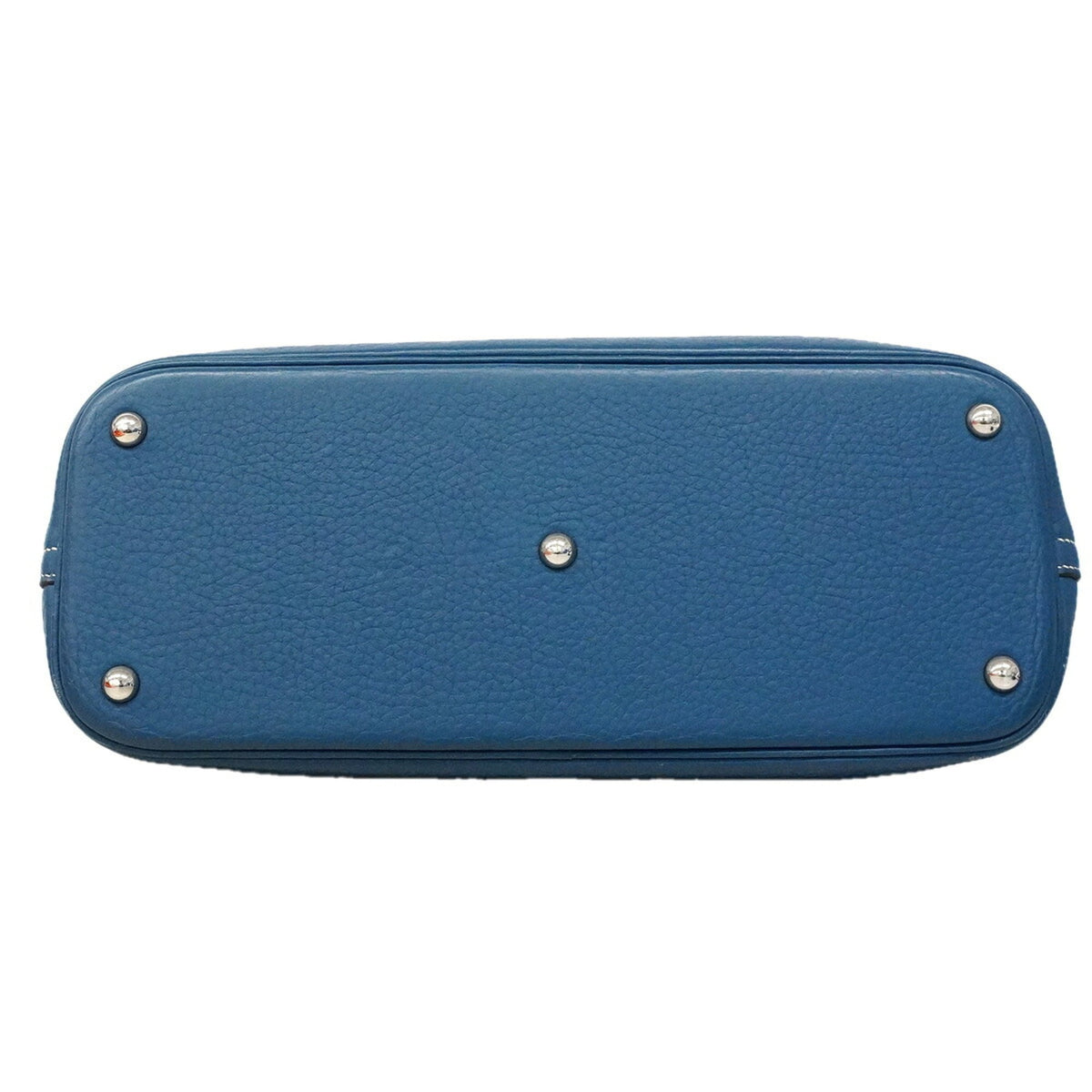 Hermes Blue Taurillon Clemence Leather Handbag (Pre-Owned)