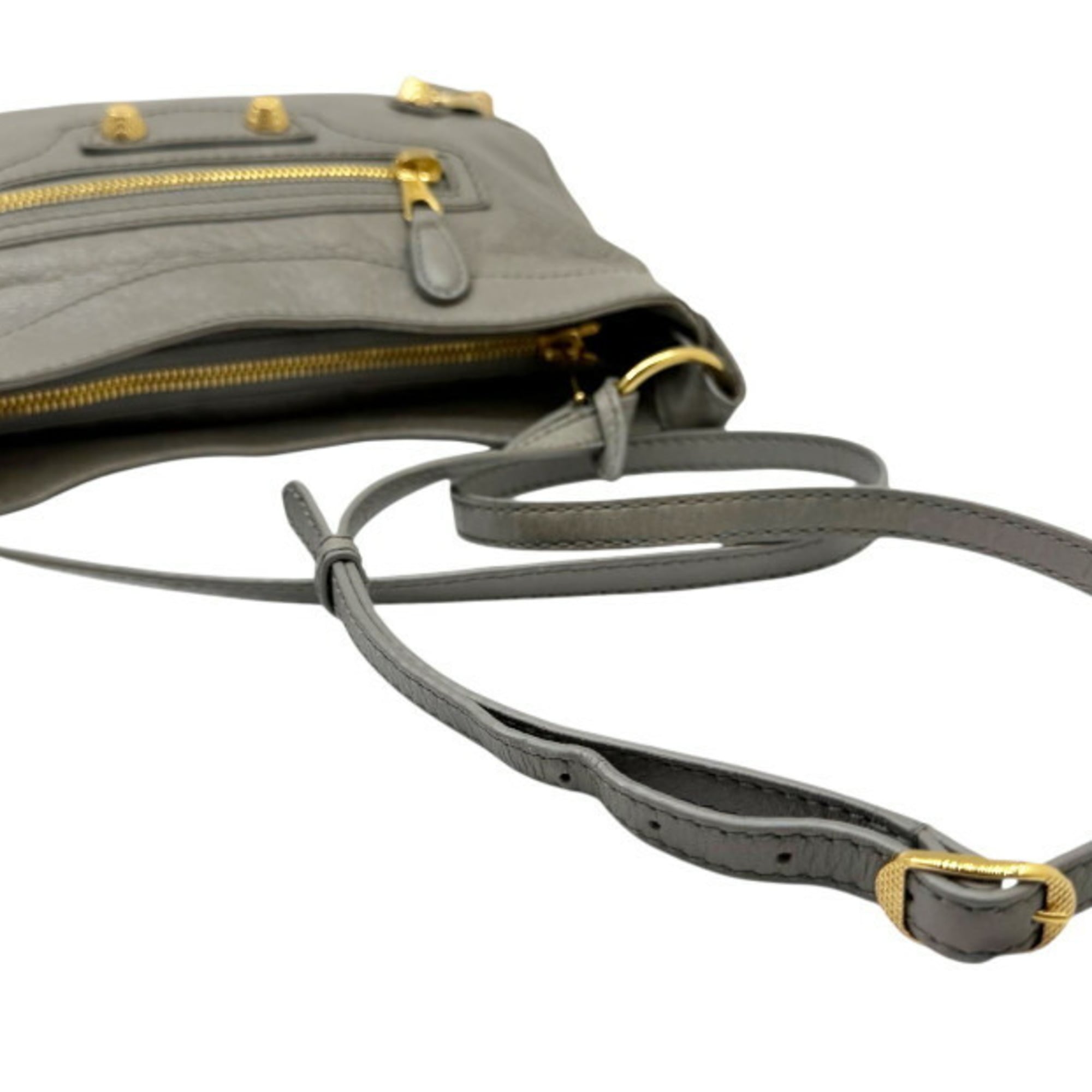 Balenciaga Gray Leather Shoulder Bag (Pre-Owned)