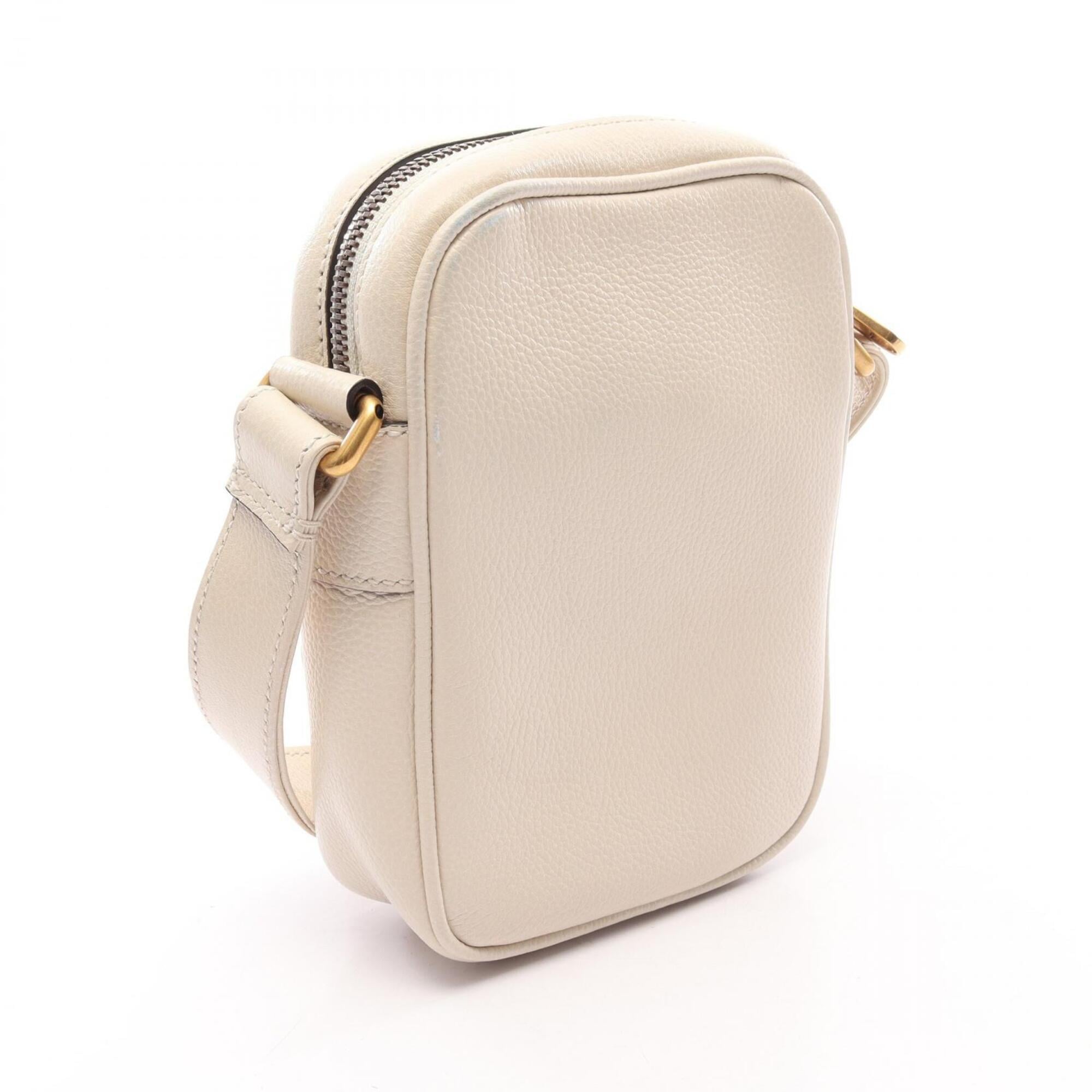 Gucci Multi-Color White Leather Handbag Shoulder Bag (Pre-Owned)