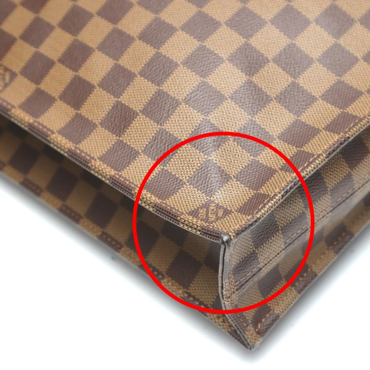Louis Vuitton Brown Damier Canvas Ebene Damier Canvas Handbag Tote Bag (Pre-Owned)