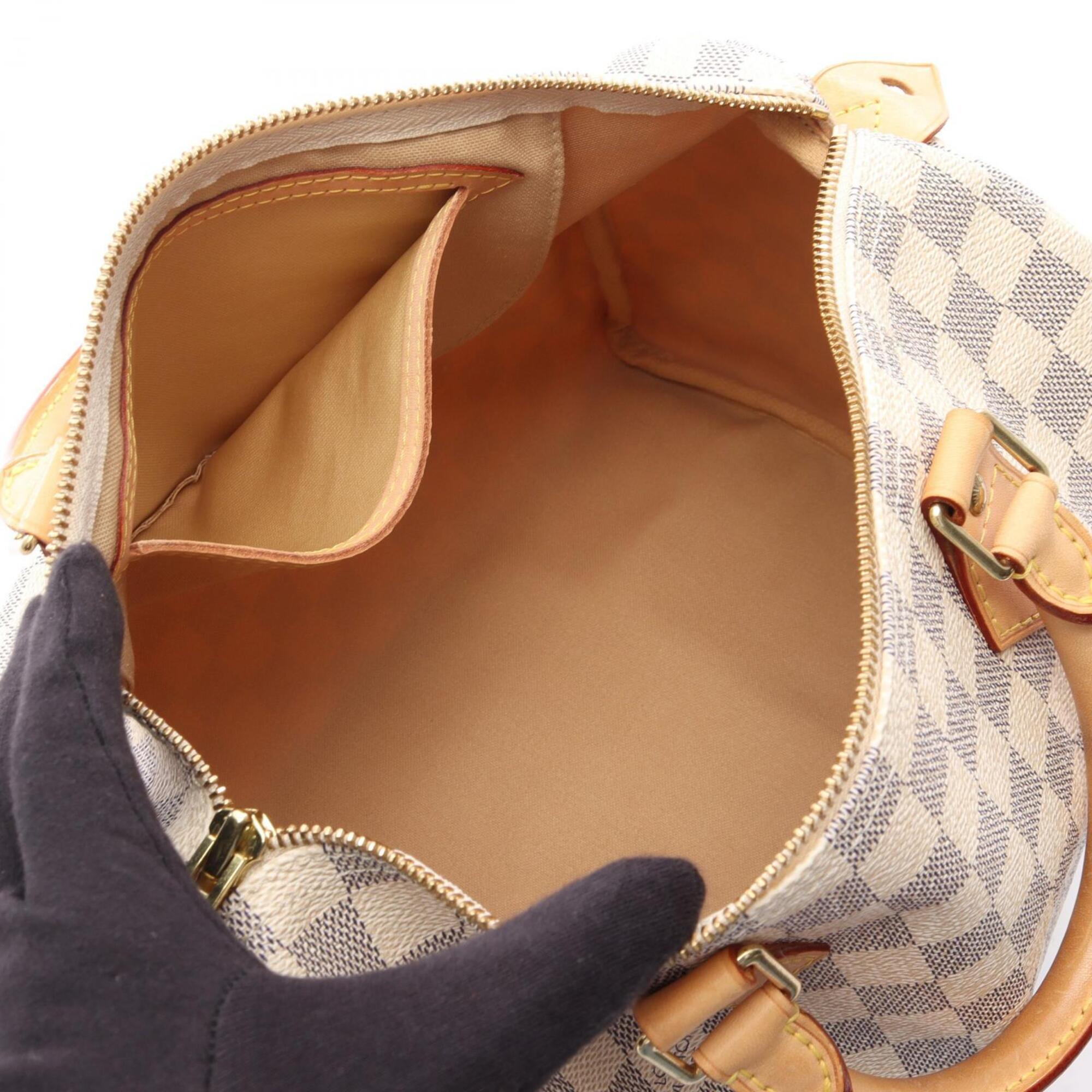 Louis Vuitton White Pvc Coated Canvas Leather Handbag (Pre-Owned)