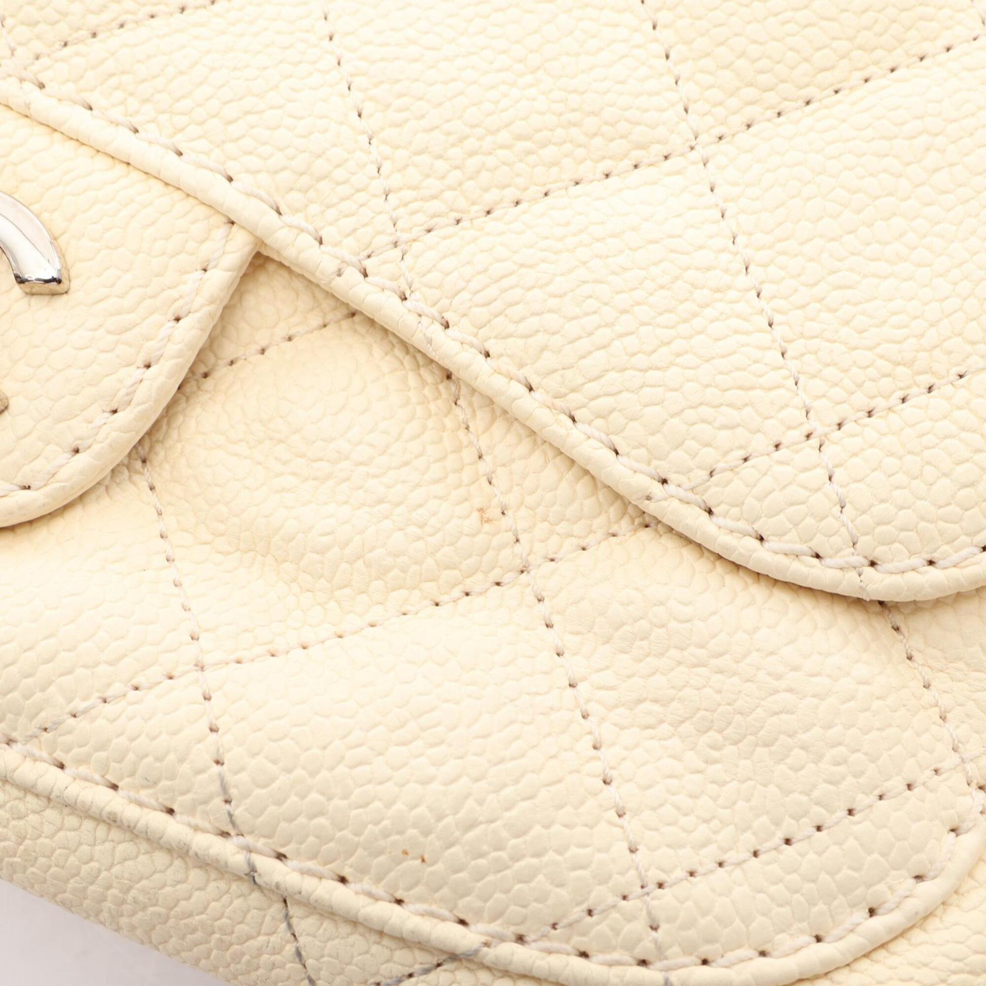 Chanel Ivory Grained Calfskin Handbag Shoulder Bag (Pre-Owned)