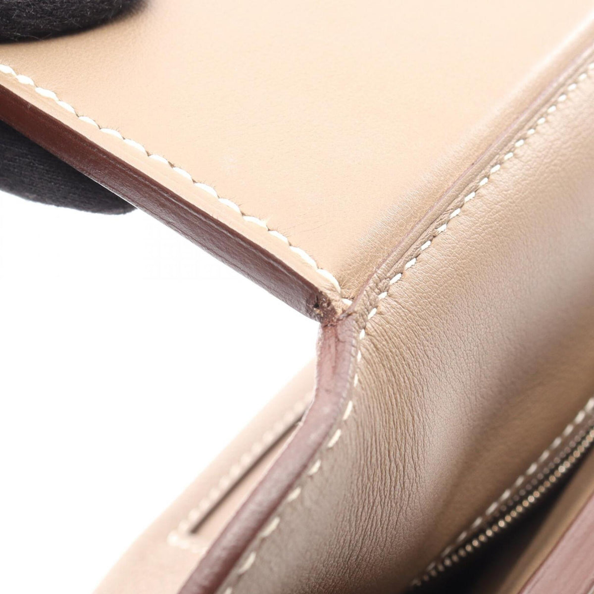 Hermes Etoupe Gray Gray Togo Leather Swift Leather Handbag (Pre-Owned)