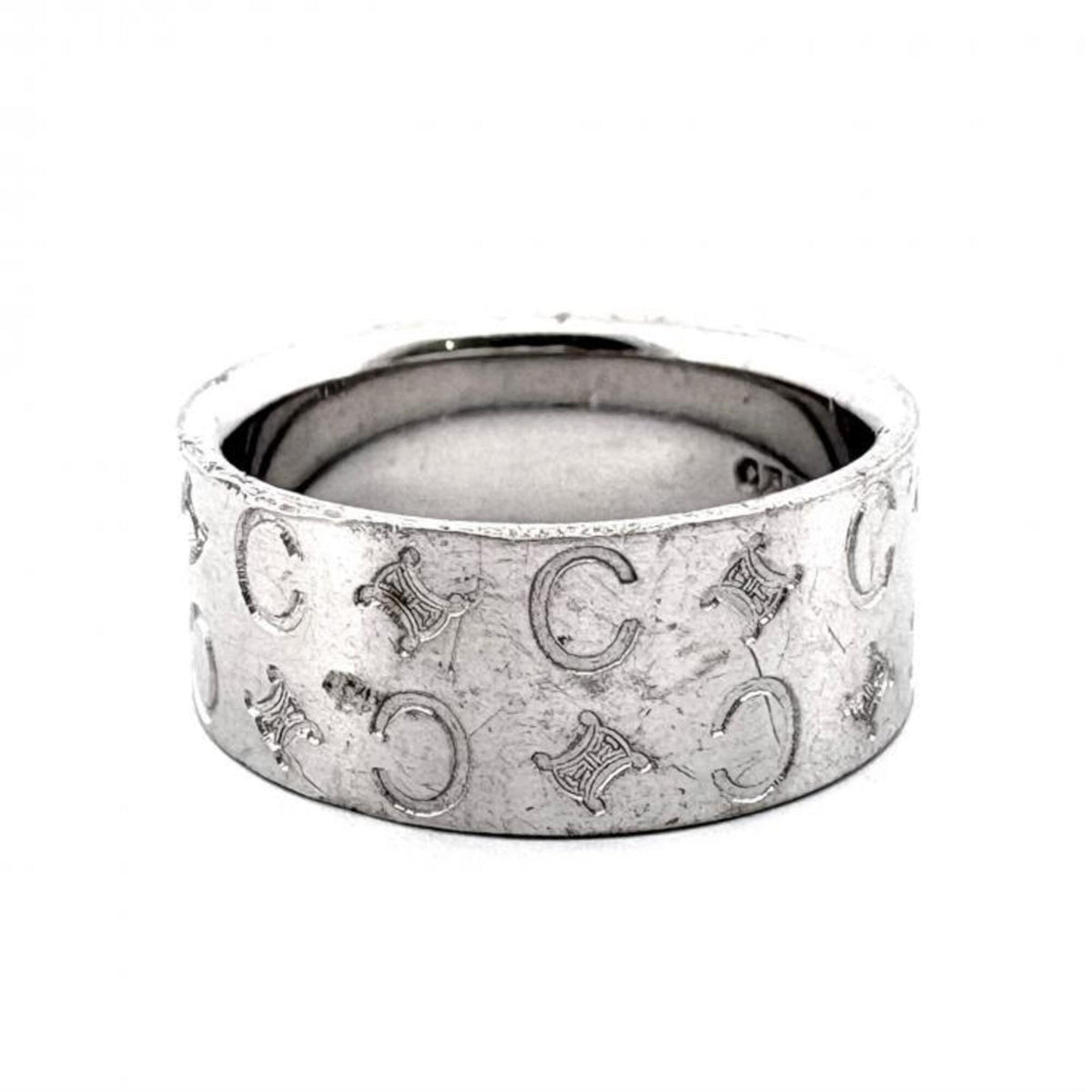 Celine Silver Silver Band Ring (Pre-Owned)