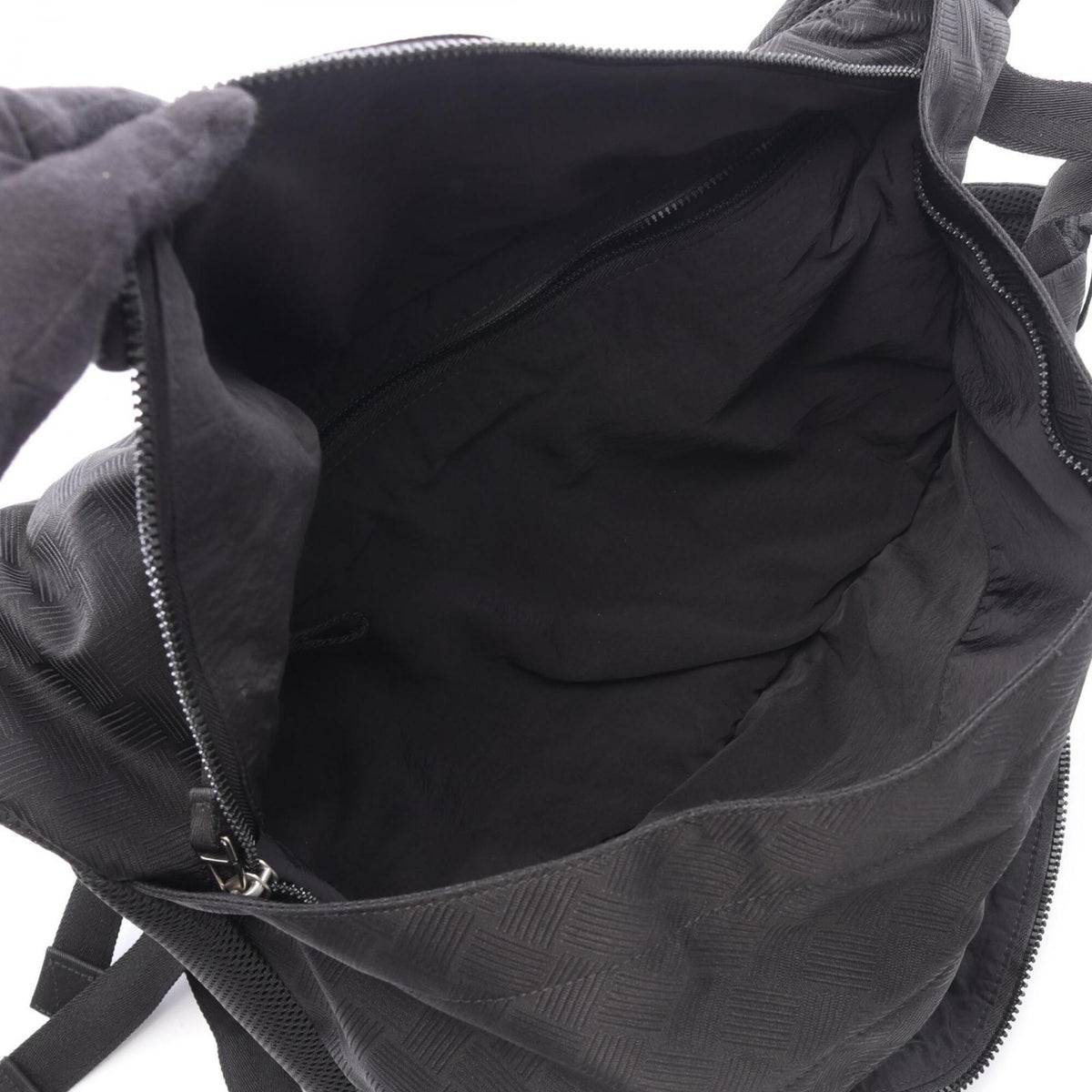 Bottega Veneta Black Nylon Backpack Handbag (Pre-Owned)