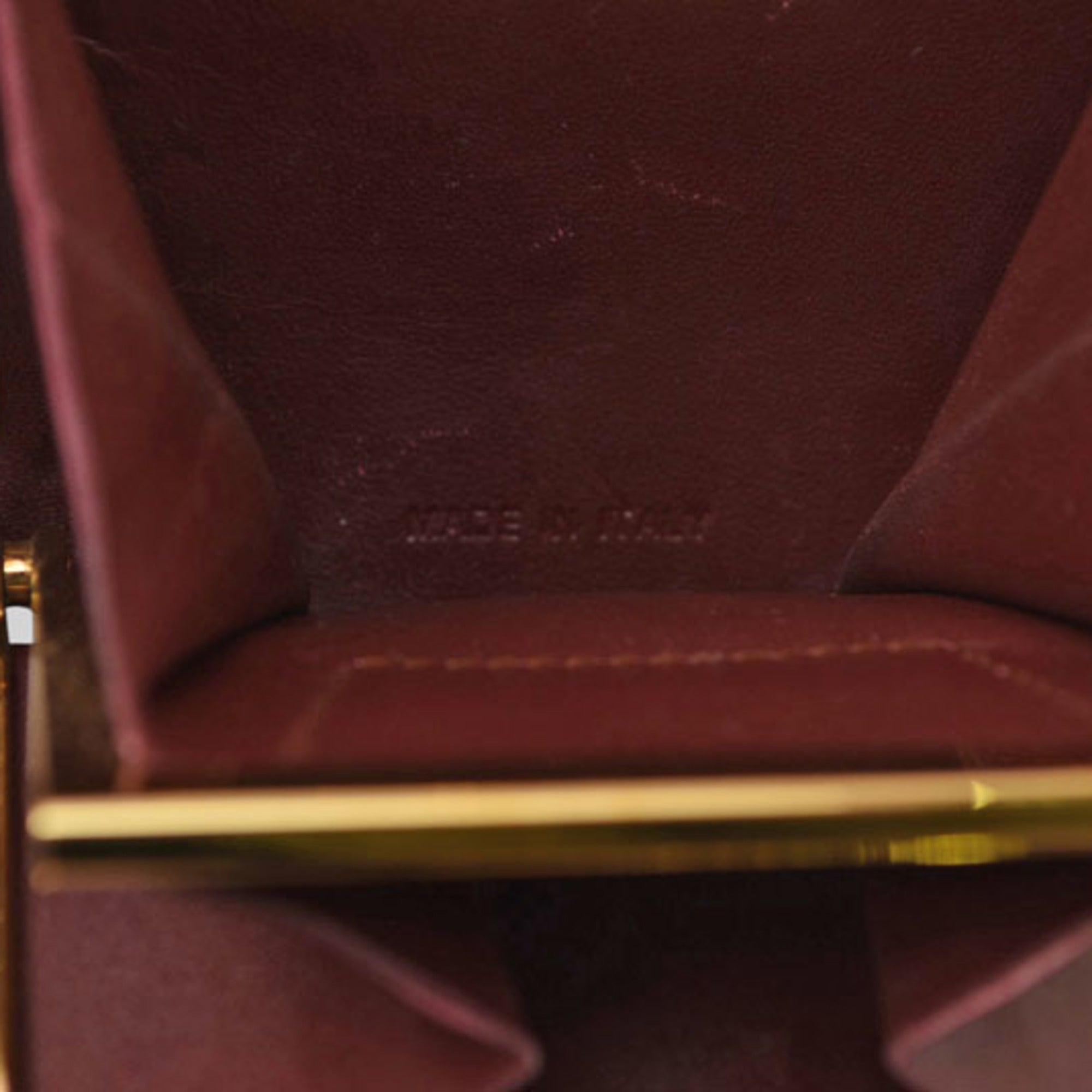 Cartier Must Bordeaux Leather Coin Purse/Coin Case (Pre-Owned)