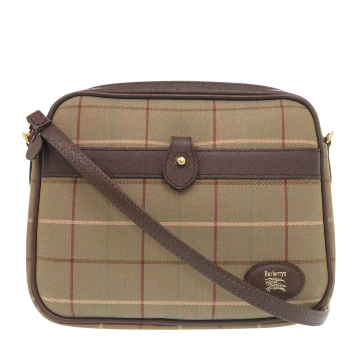 Burberry Khaki Brown Nylon Shoulder Bag (Pre-Owned)
