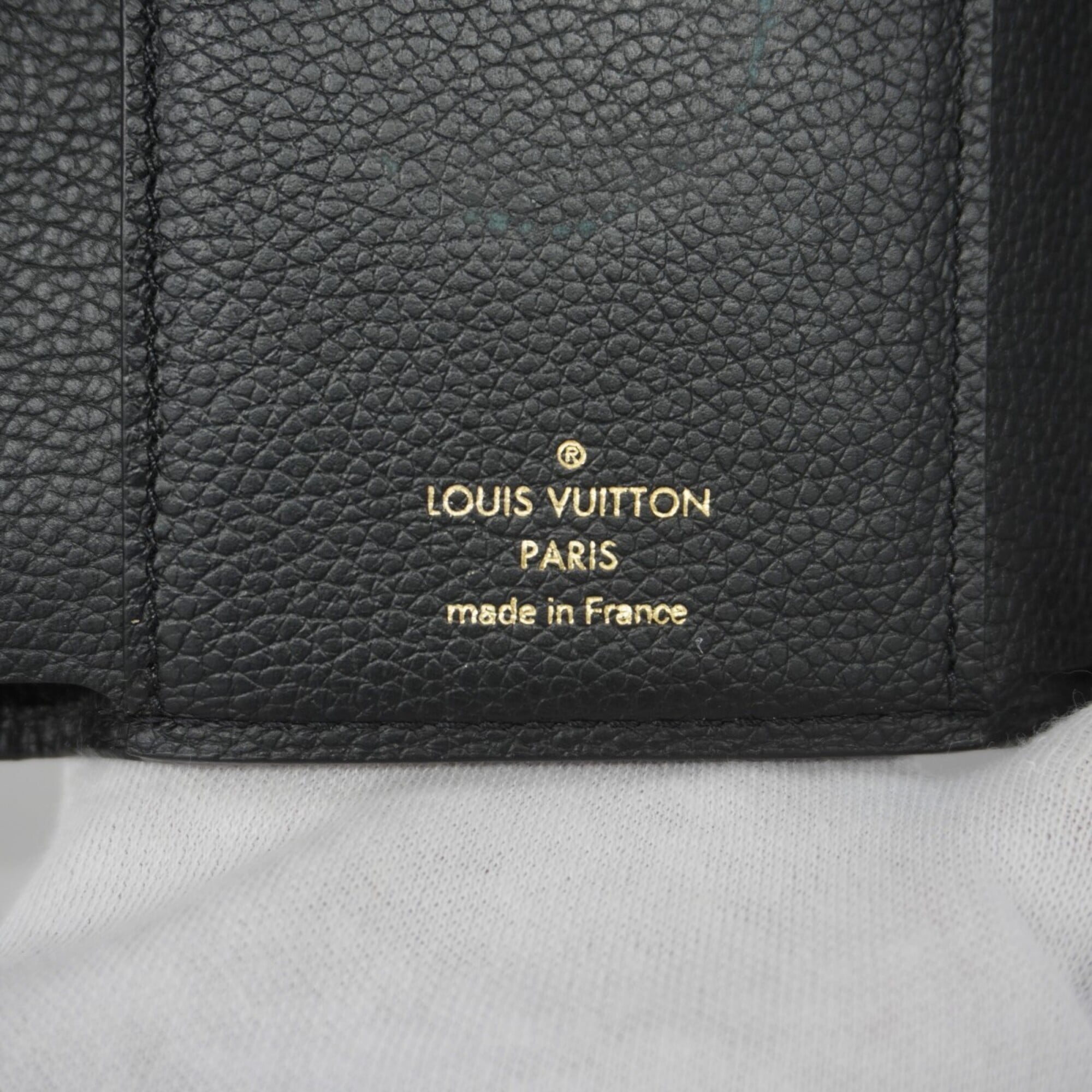 Louis Vuitton Beige Black Wallet (Tri-Fold) (Pre-Owned)