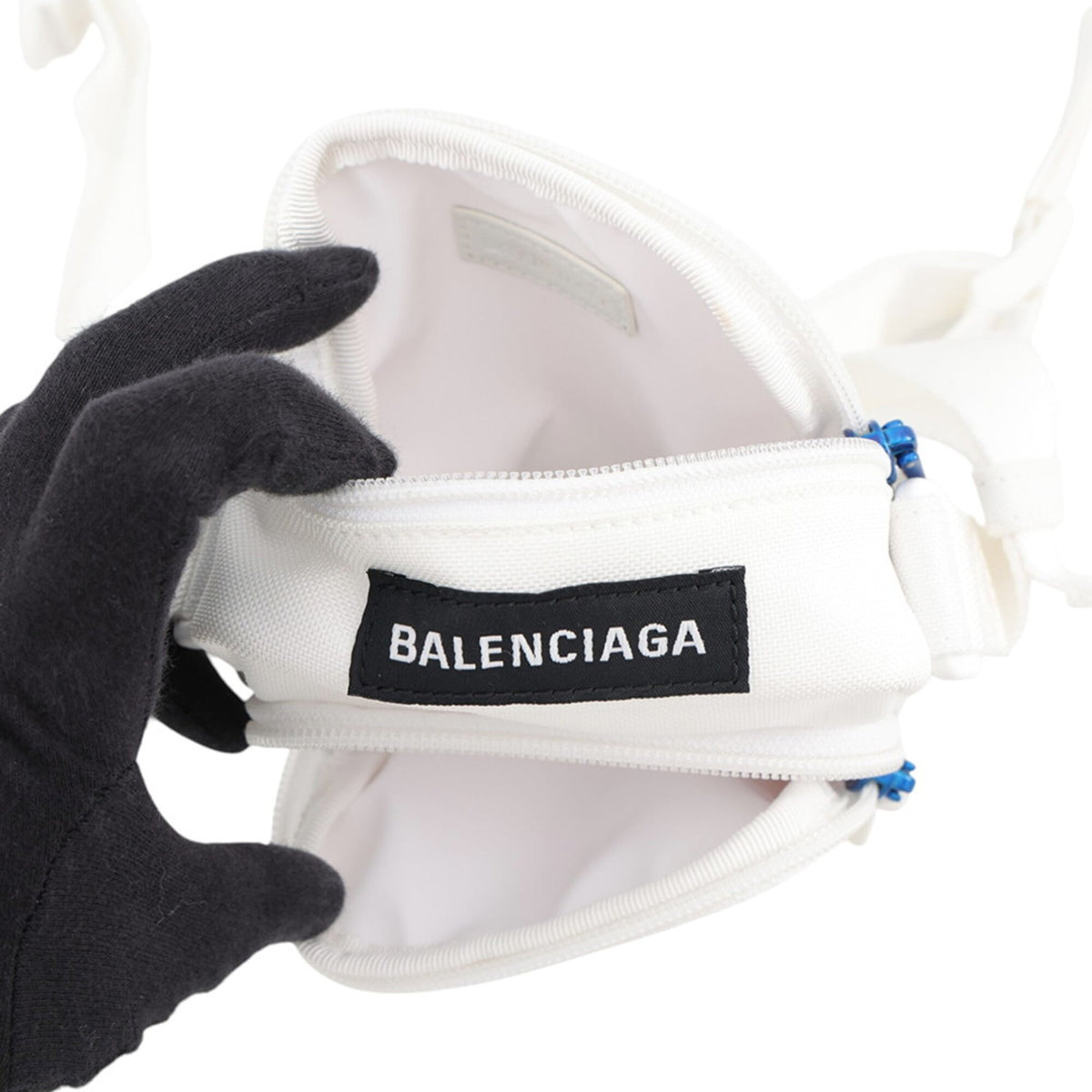 Balenciaga Red Color White Canvas Handbag Shoulder Bag (Pre-Owned)