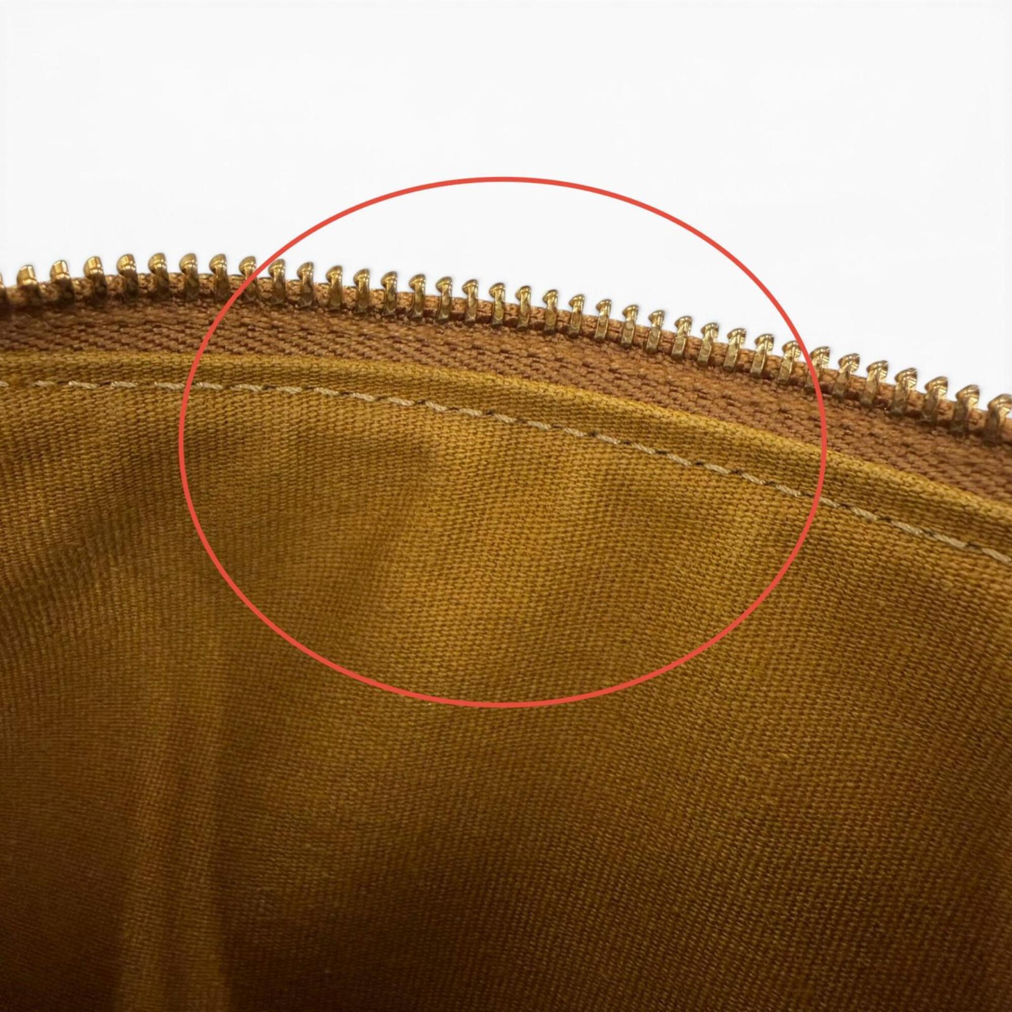 Celine Brown Canvas Handbag Shoulder Bag (Pre-Owned)