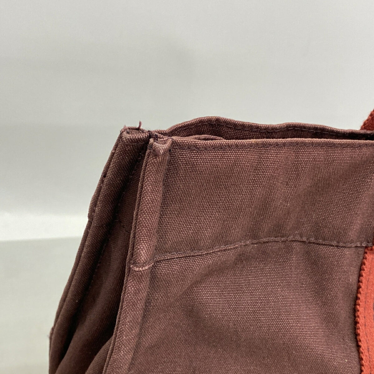 Hermes Brown Canvas Tote Bag (Pre-Owned)