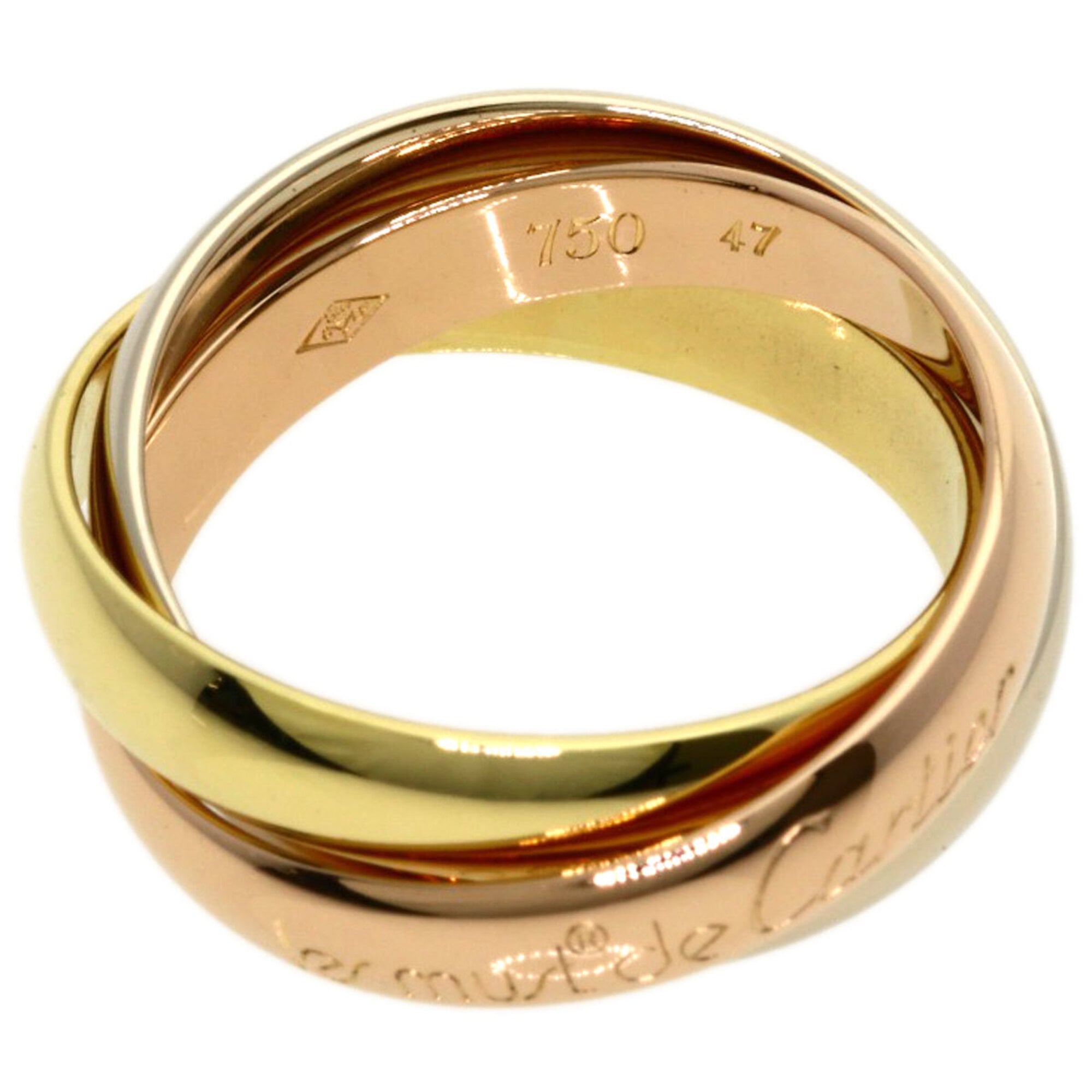 Cartier Yellow Gold (18K) White Gold (18K) Band Ring (Pre-Owned)