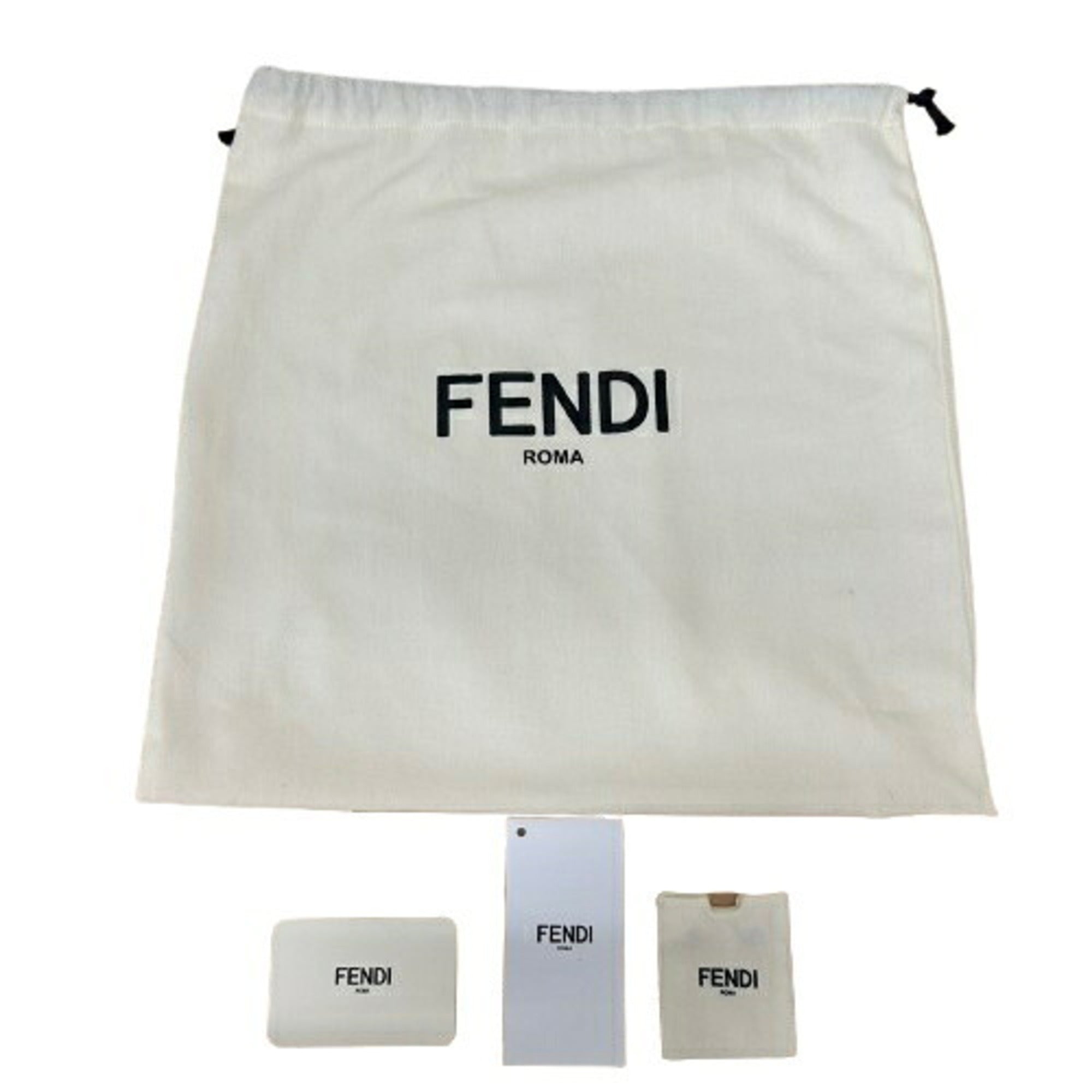 Fendi By The Way Light Gray Leather Handbag Shoulder Bag (Pre-Owned)
